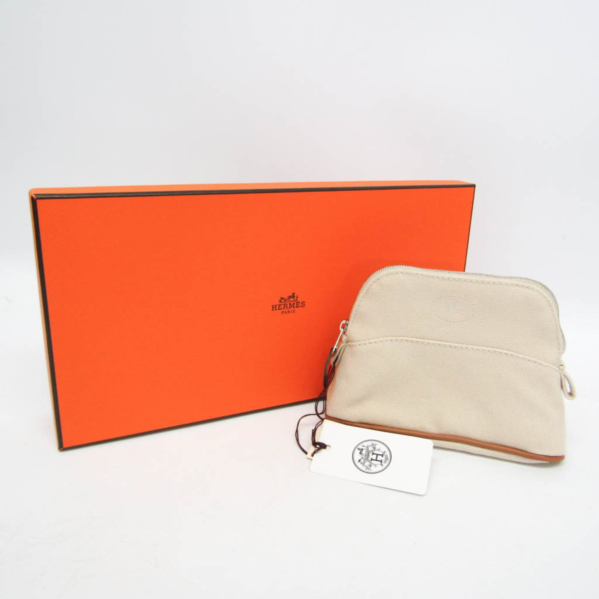 Hermes Bolide Mini Mini Women's Cotton Pouch Light Beige — Like New