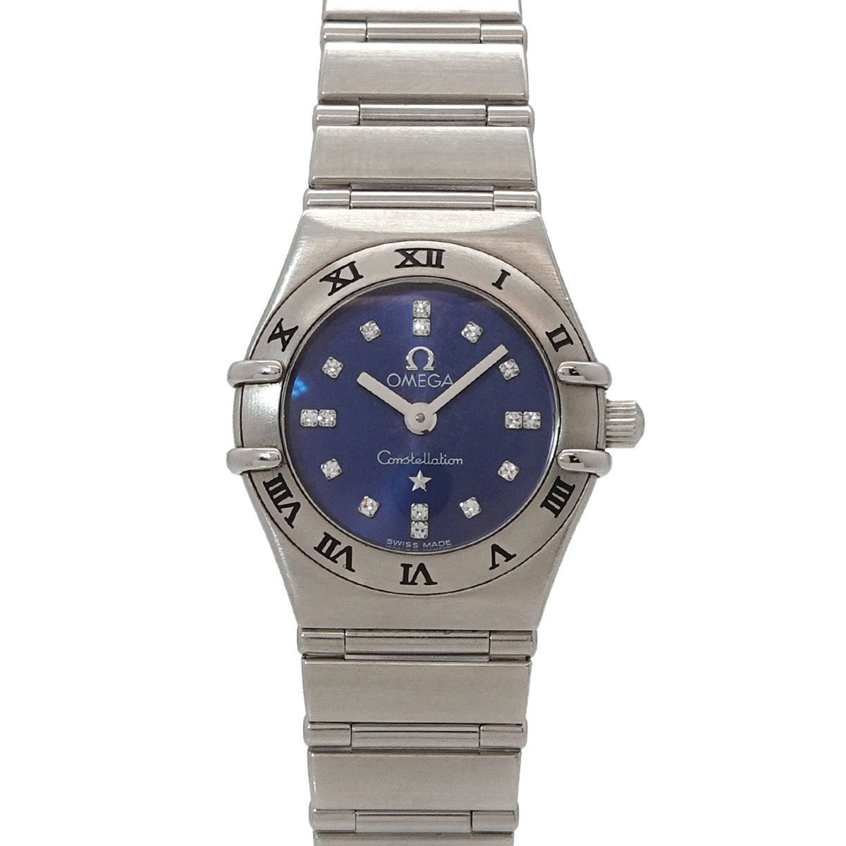 Omega Constellation Mini Cindy Crawford Limited Edition (1999 pieces) 1563 86 Ladies' Watch 16 Diamonds Blue Quartz — Very Good