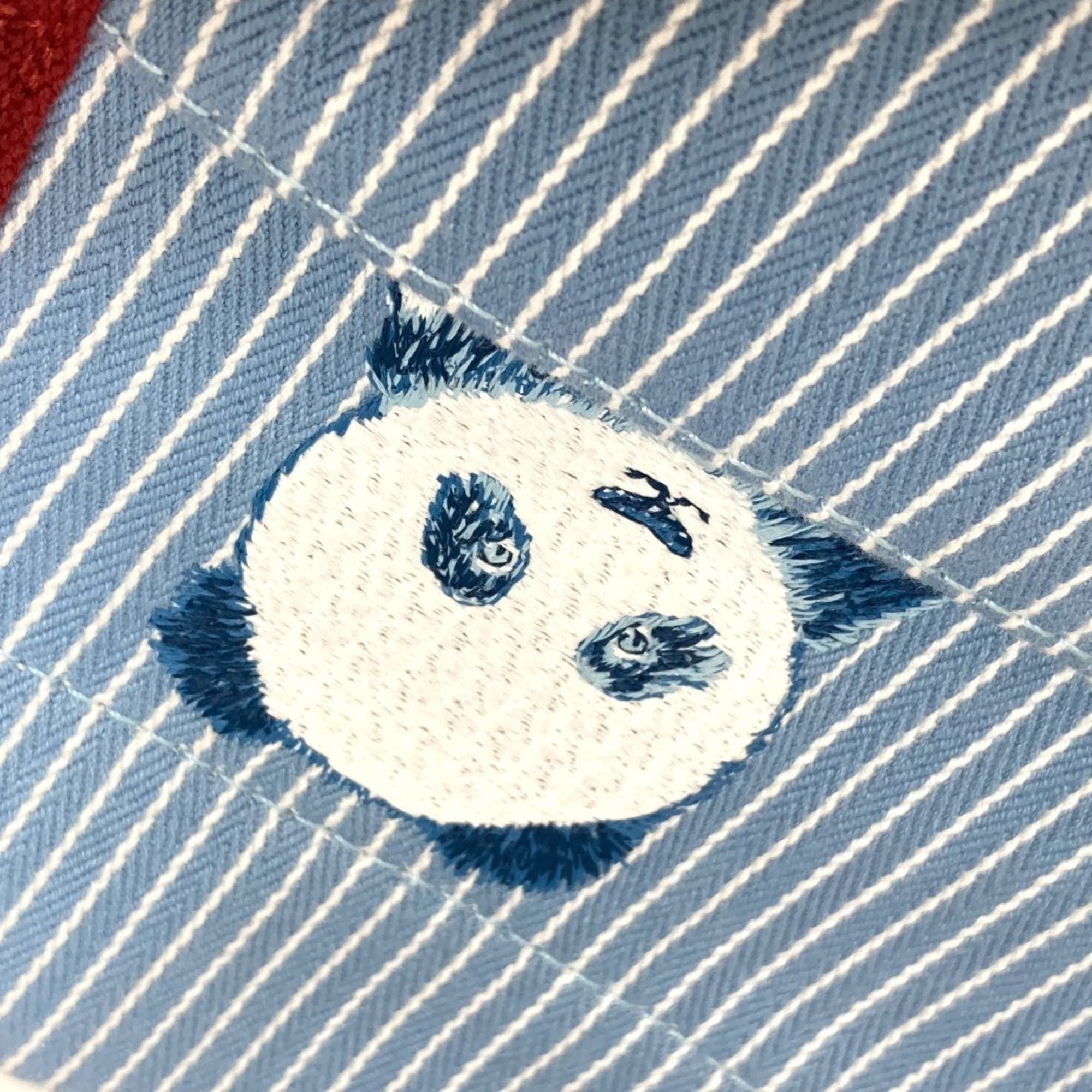 HERMES Hermes Panda Passpass Mother's Bag in Tote Canvas Women's Blue x Red — Like New