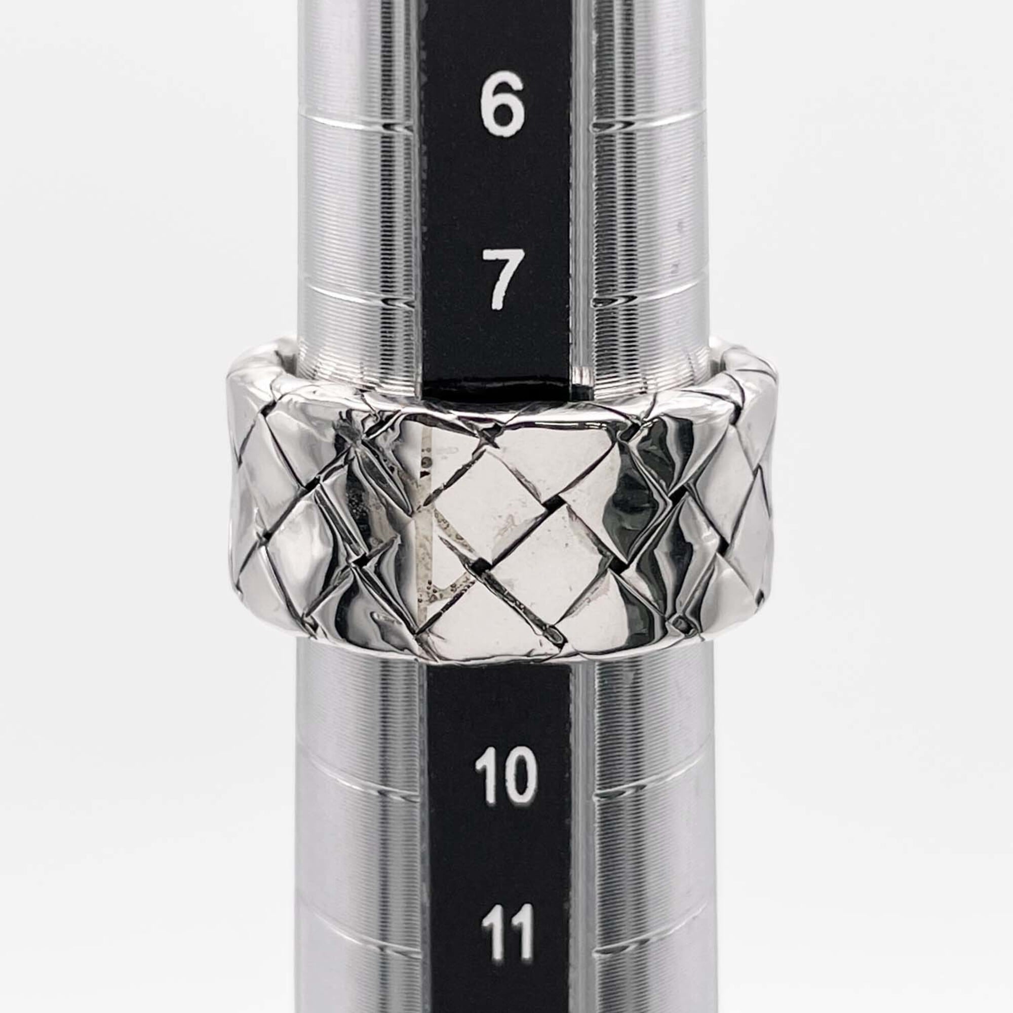 BOTTEGA VENETA Intrecciato Ring, SV925 7824, Silver, Men's & Women's — Like New