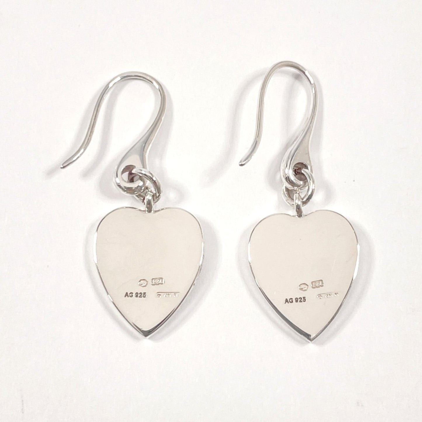 GUCCI Trademark Heart Earrings, Silver 925, Silver, Women's