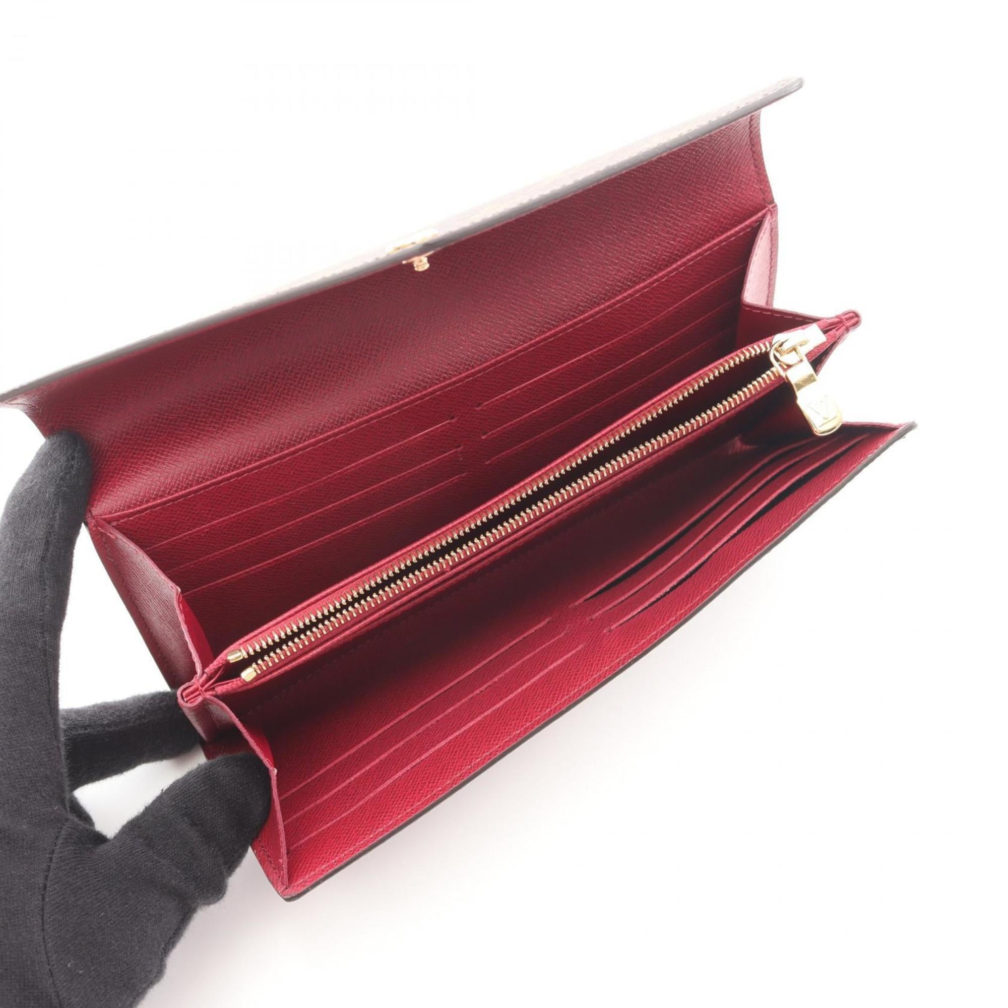 Louis Vuitton Portefeuille Sarah Bifold Long Wallet, Monogram, Women's, Brown and Pink, M62234