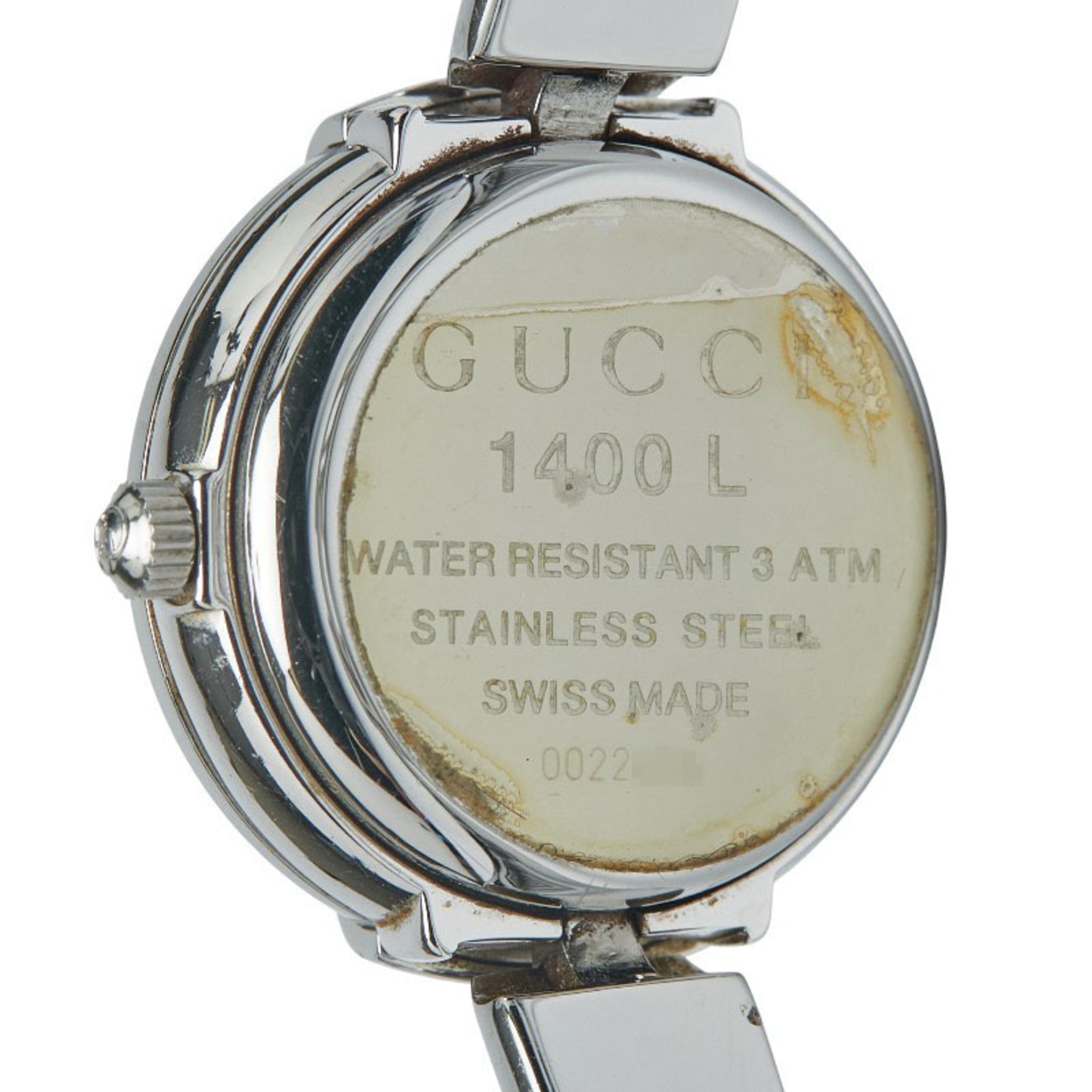 Gucci Bangle Watch, 1400L Quartz Movement, Black Dial, Stainless Steel, Women's, GUCCI — Good