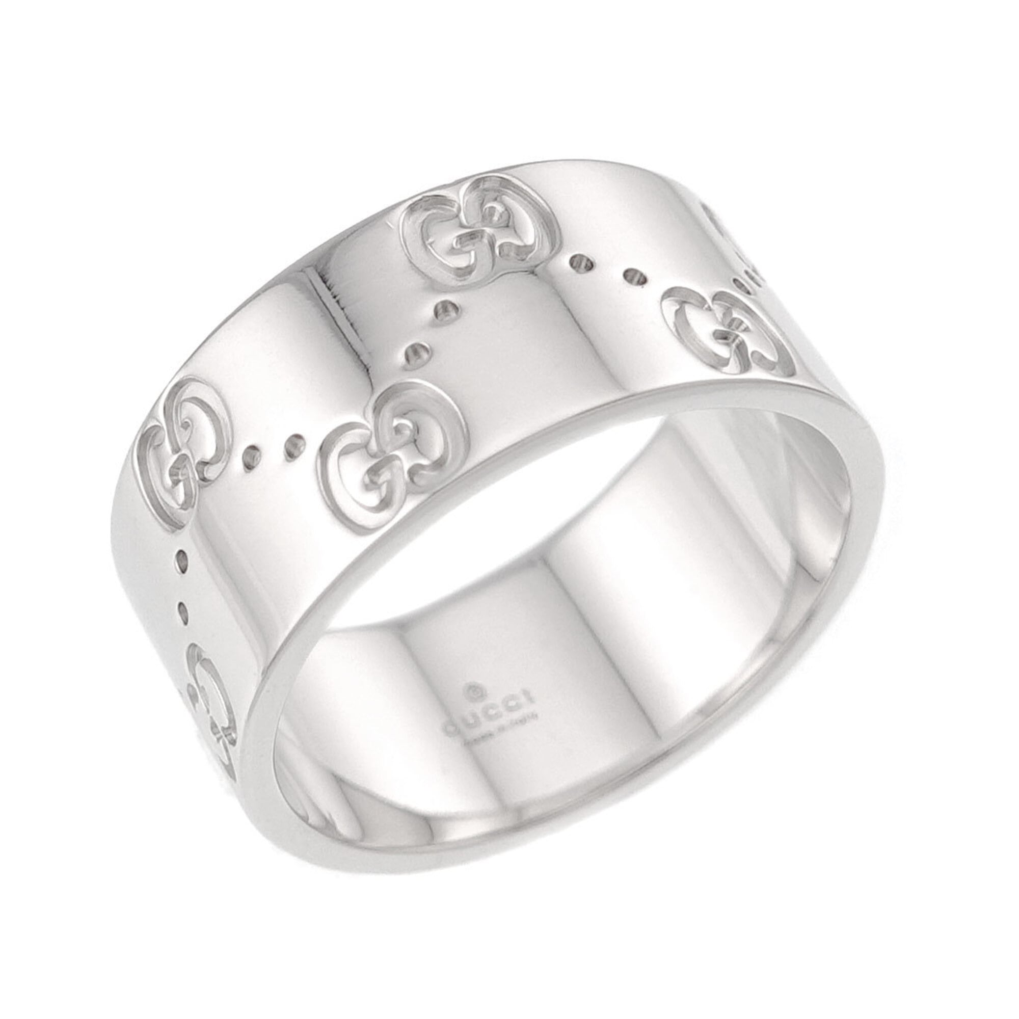 Gucci Icon Wide Ring #18, 18K WG (White Gold 750) — Like New