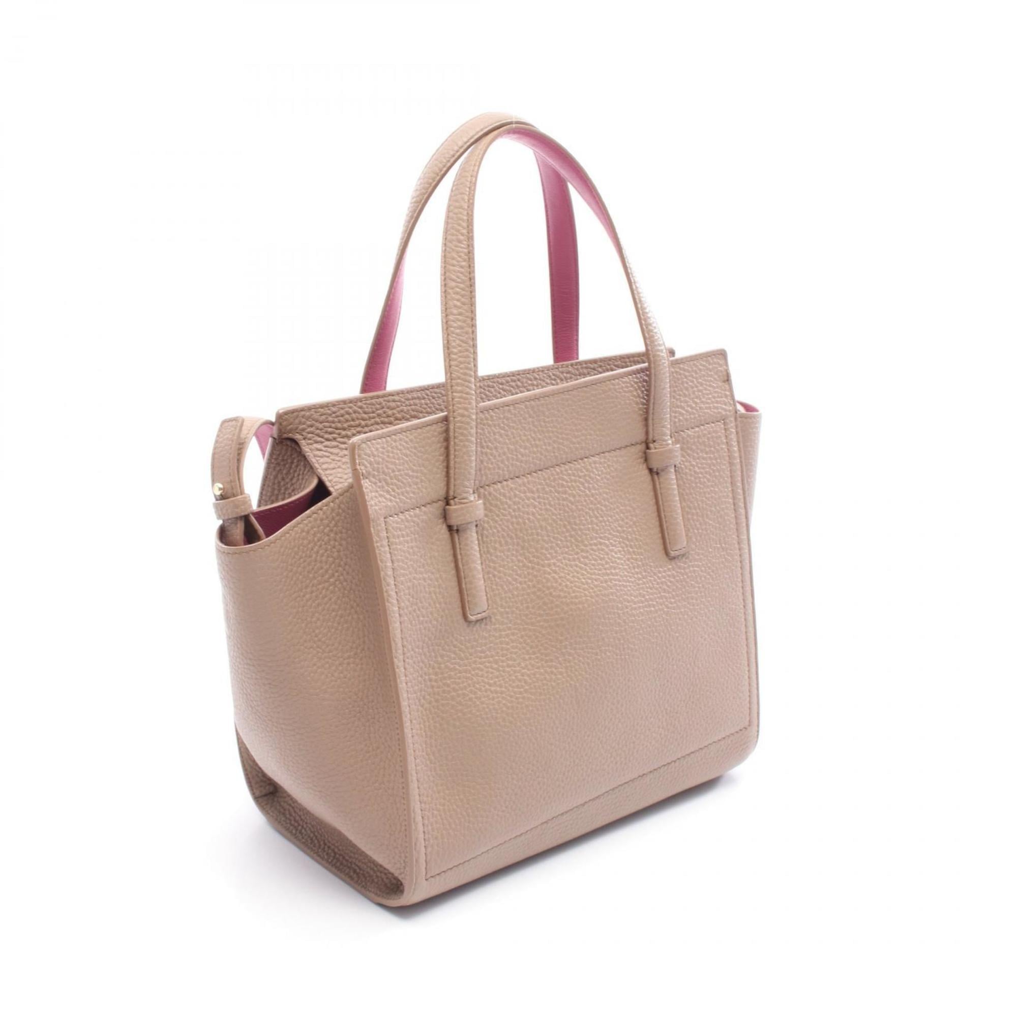 Salvatore Ferragamo AMY Gancini handbag, leather, women's, beige