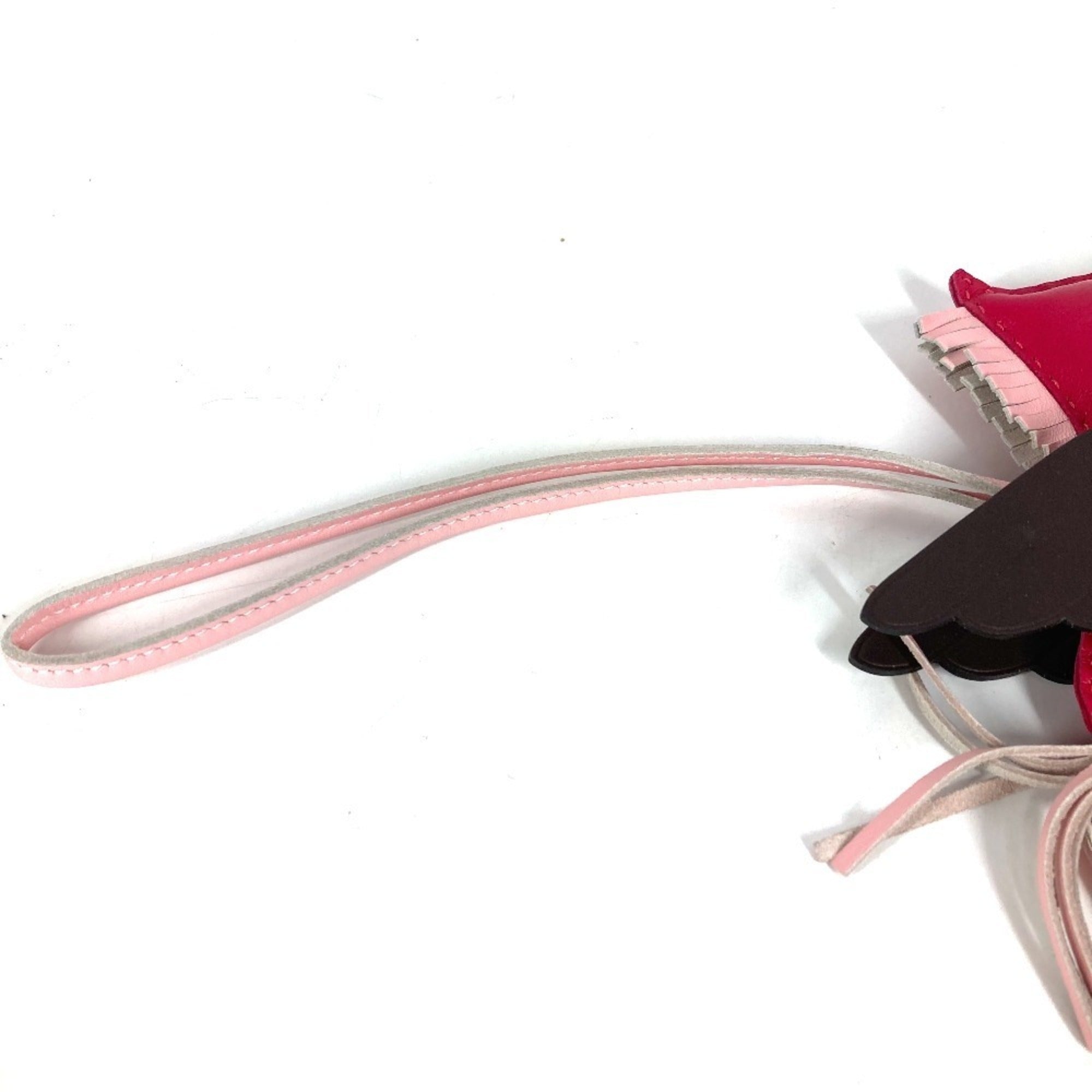 HERMES Horse Keychain Cheval Rodeo Pegasus MM Accessory Bag Charm Agneau Milo Men's Women's Pink — Like New