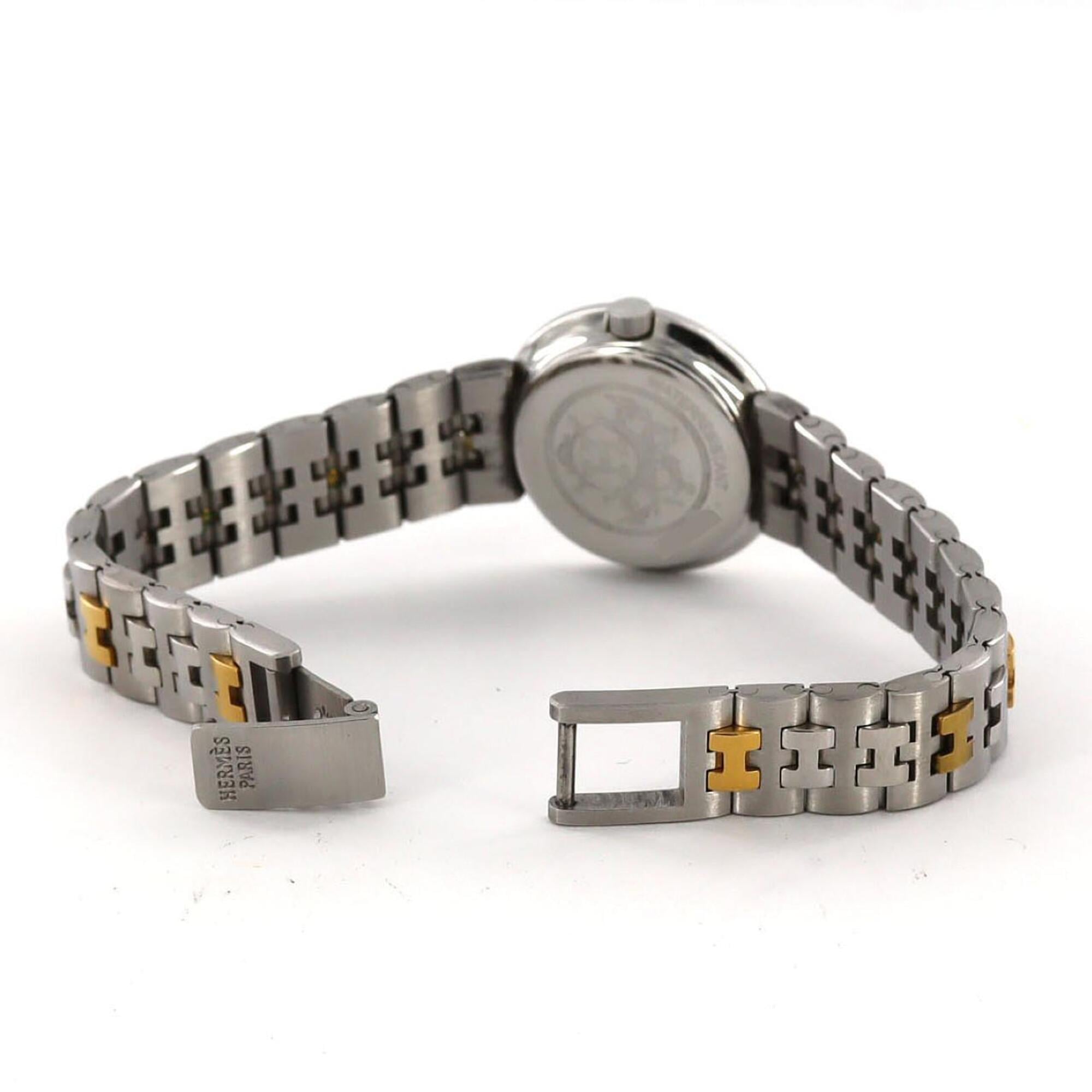 Hermes Olympia Combination SSxGP Quartz Watch — Good