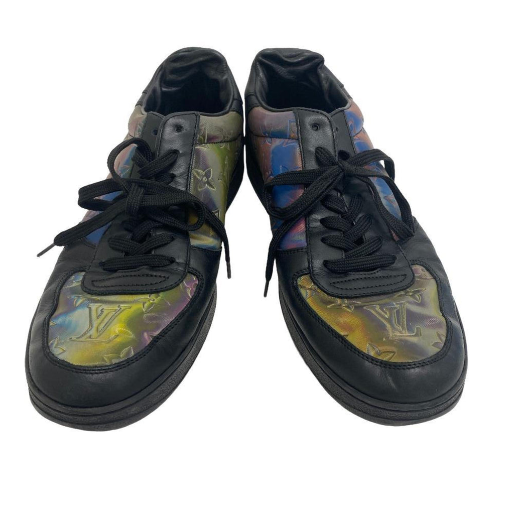 LOUIS VUITTON 2021 Rivoli Line Rainbow Sneakers Black Men's
