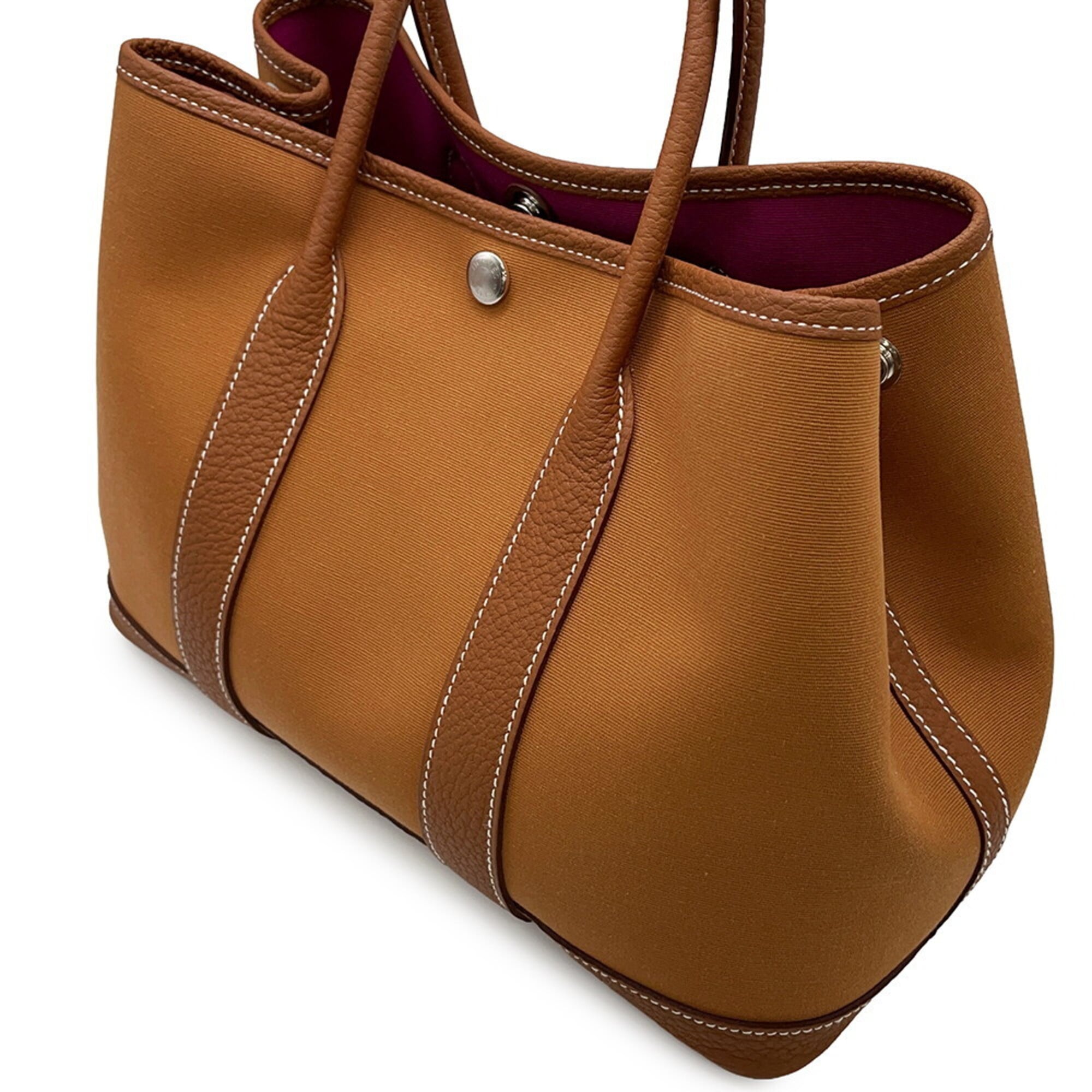 Hermes Garden TPM Verso Tote Bag, Gold Magnolia, Officier Negonda, Z-stamp, Garden, Handbag, Women's HERMES — Like New