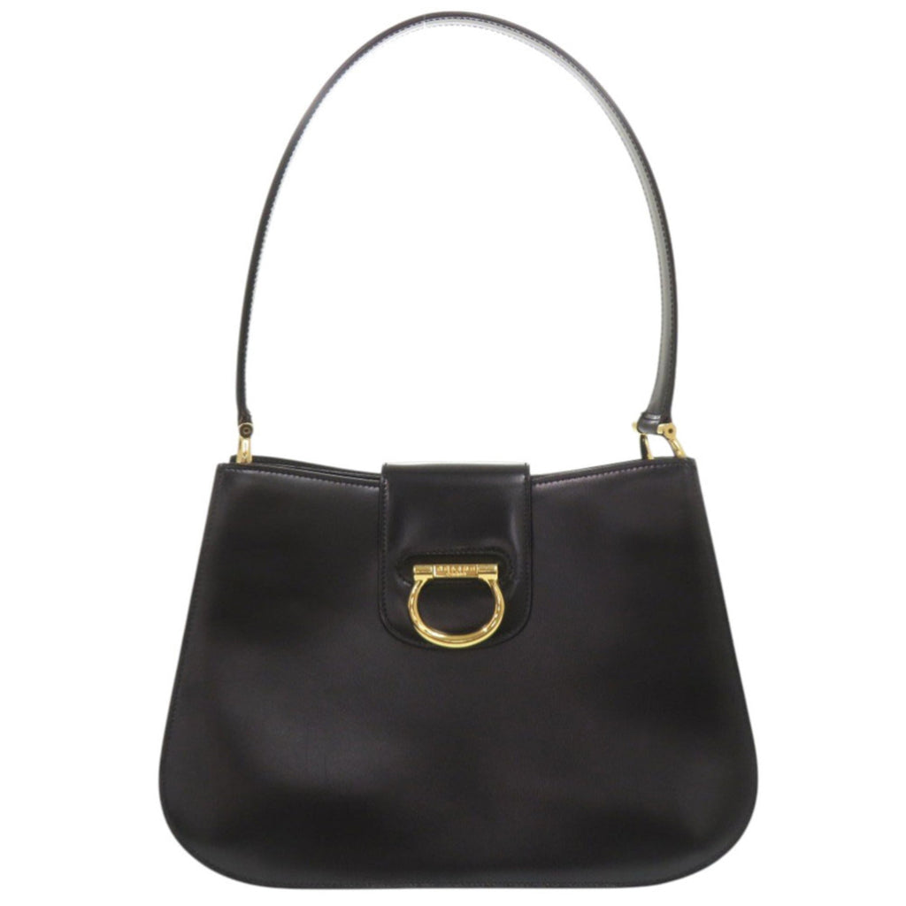 Excellent condition Celine leather black shoulder bag 0247CELINE