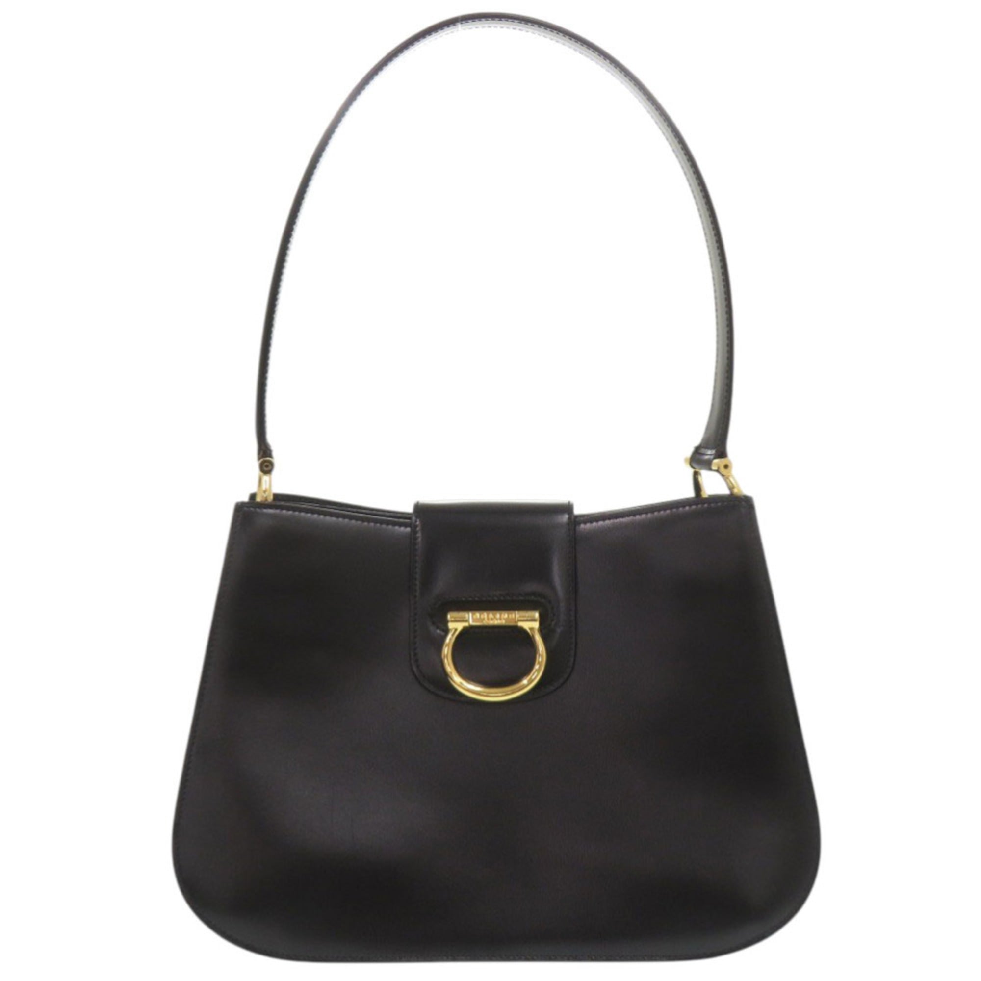 Excellent condition Celine leather black shoulder bag 0247CELINE