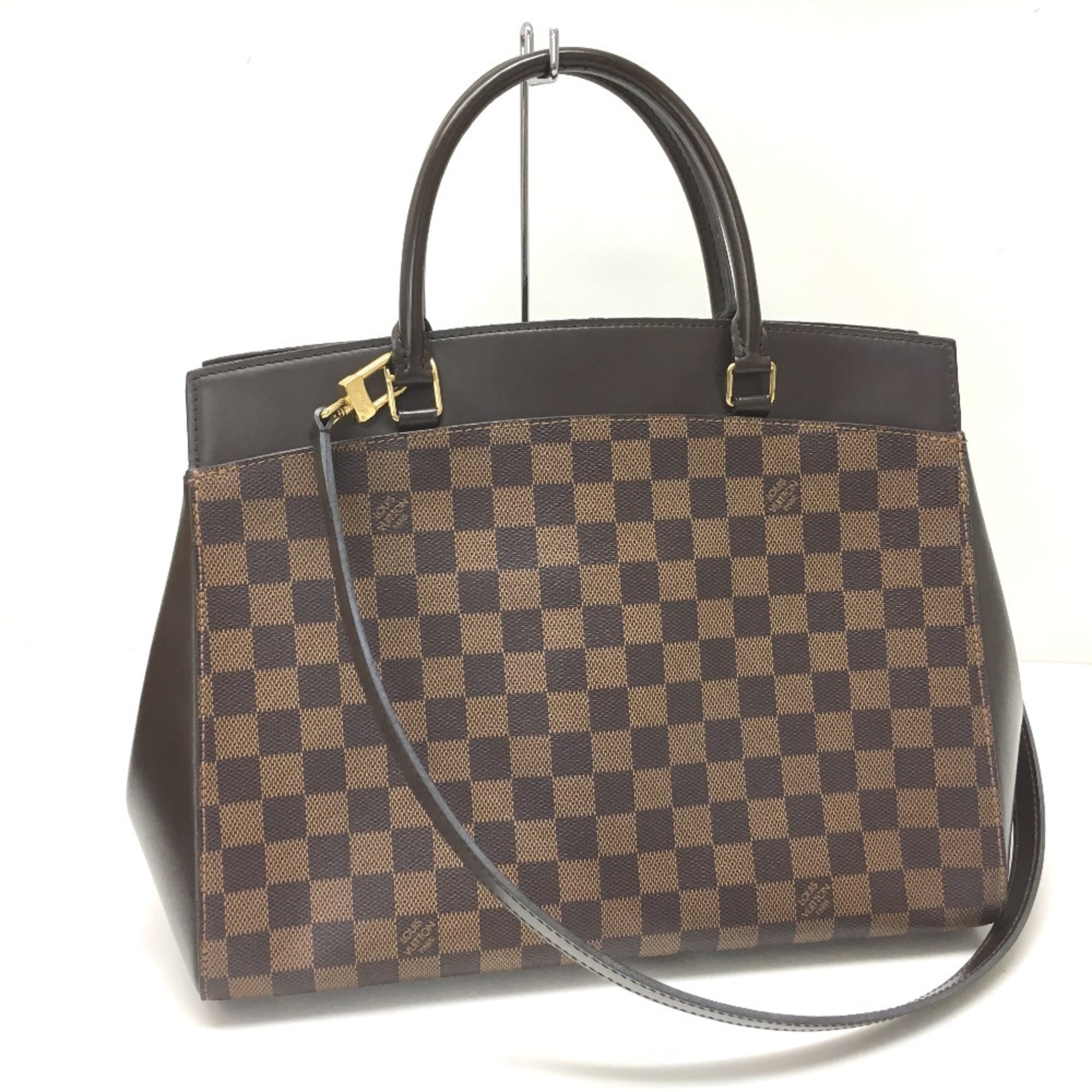 LOUIS VUITTON N41150 Damier Rivoli MM Shoulder Bag Tote Handbag Canvas Women's Ebene Brown — Like New