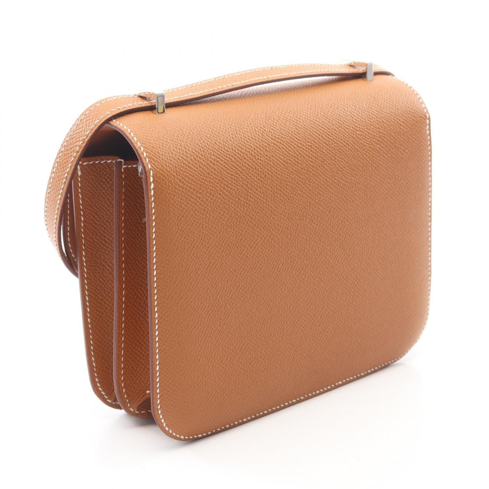 Hermes Constance 3 Mini Shoulder Bag/Handbag, Leather, Calfskin (Cowhide), Veau Epsom, Women's, Brown, 083905CK — New - Store Return