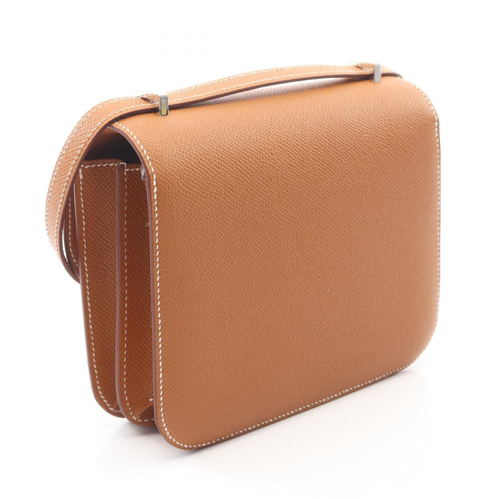 Hermes Constance 3 Mini Shoulder Bag/Handbag, Leather, Calfskin (Cowhide), Veau Epsom, Women's, Brown, 083905CK — New - Store Return