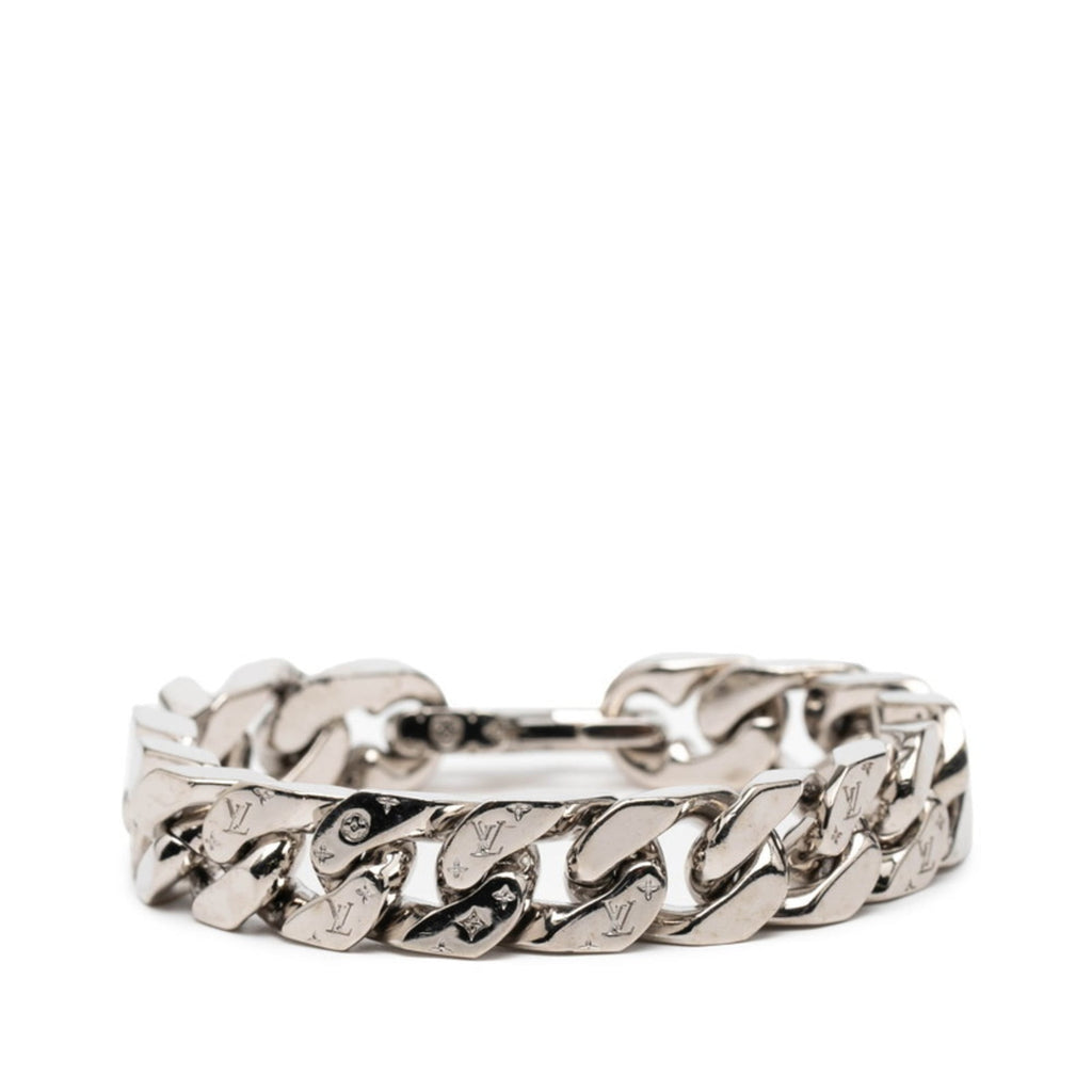 Louis Vuitton LV Chain Link Bracelet #L M69989 Silver Metal Women's LOUIS VUITTON