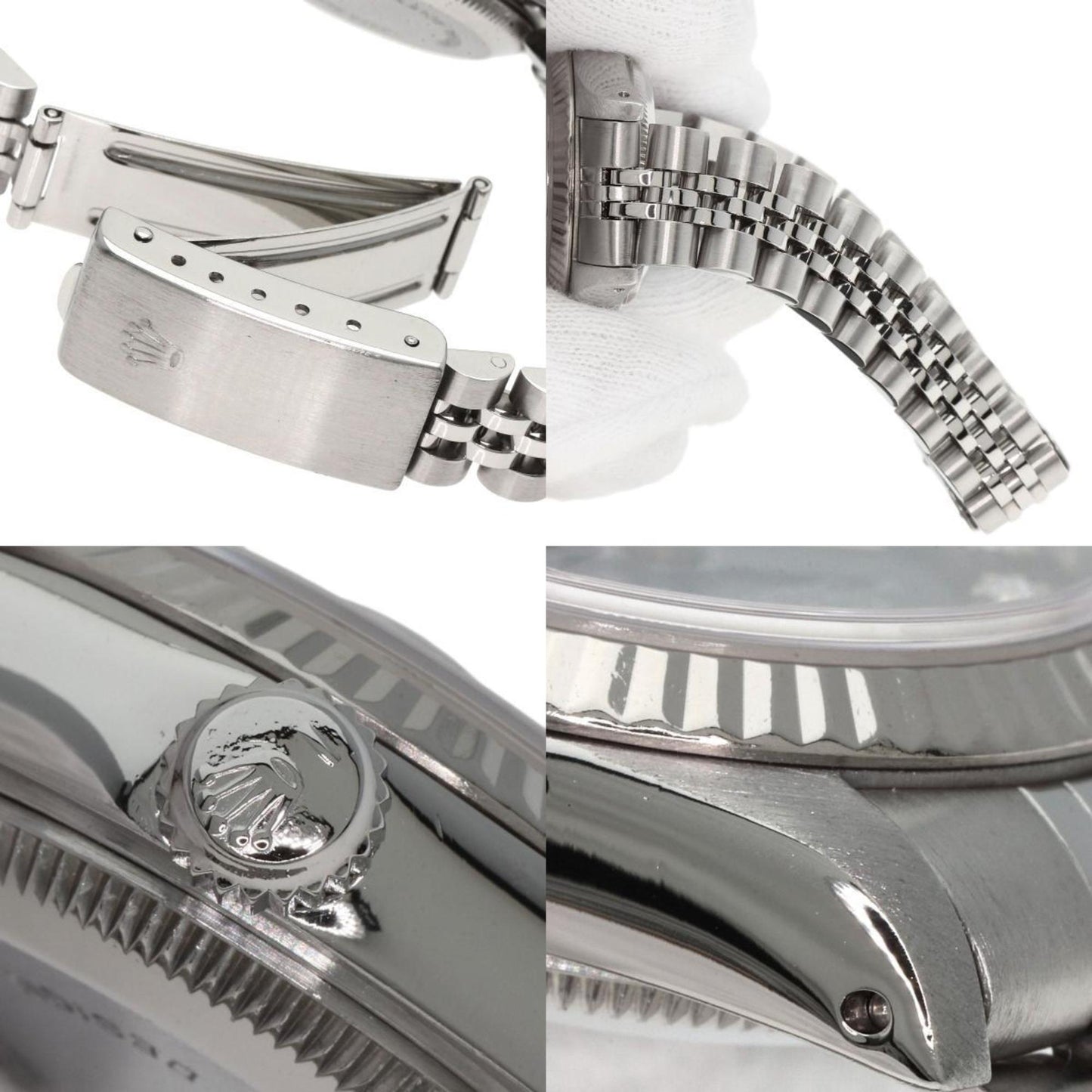 Rolex 69174G Datejust 10P Diamond Blue Gradient Watch Stainless Steel SS K18WG Ladies ROLEX