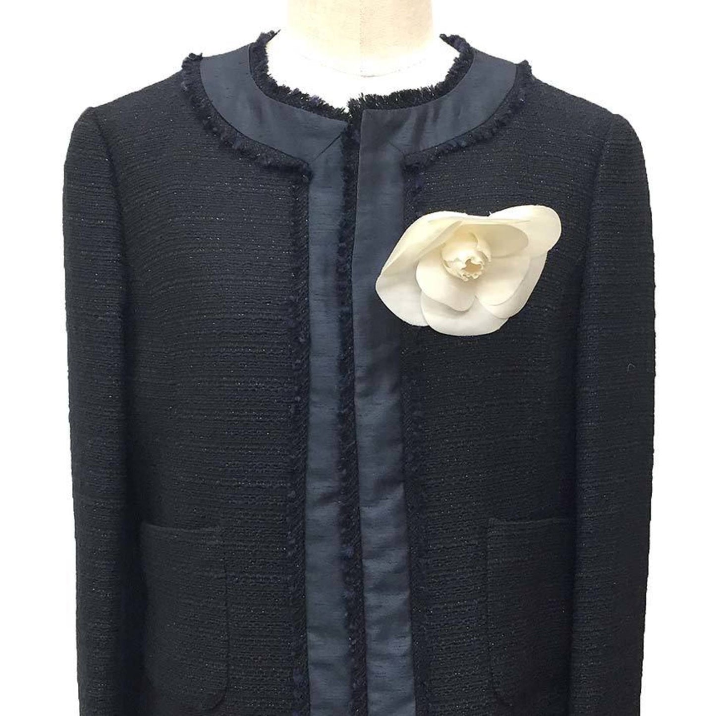 CHANEL Camellia Corsage Brooch White Chanel Women's Ceremony