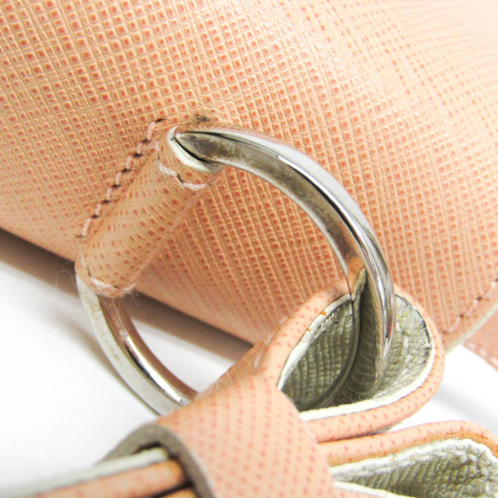 Salvatore Ferragamo Gancini Vara Ribbon Handle BW-21 6852 Women's Leather Handbag,Shoulder Bag Pale Orange