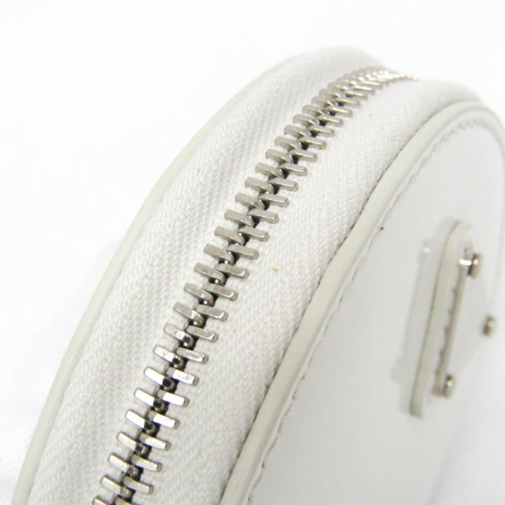 Prada SPAZZOLATO 1TL431 Women,Men  Enamel Leather Coin Purse/coin Case White