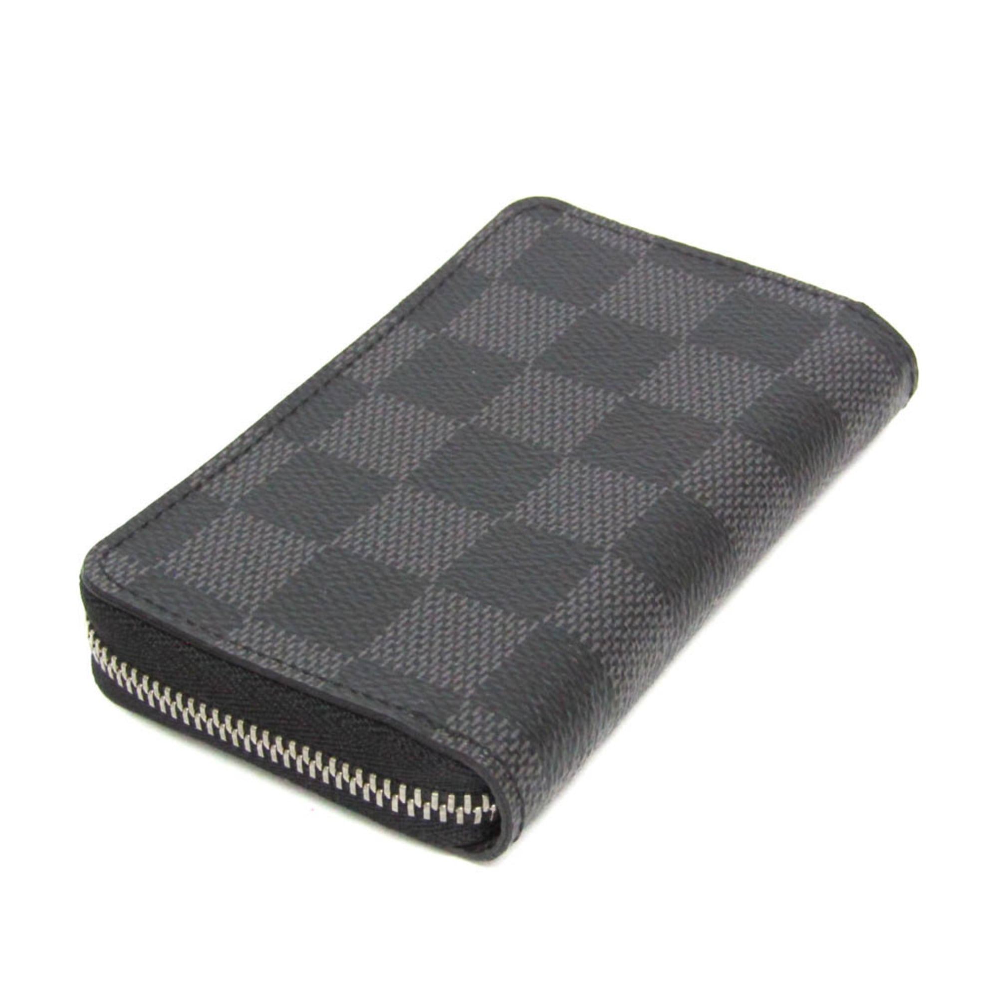 Louis Vuitton Damier Graphite Zippy Coin Purse N63076 Men's Damier Graphite Coin Purse/coin Case Black