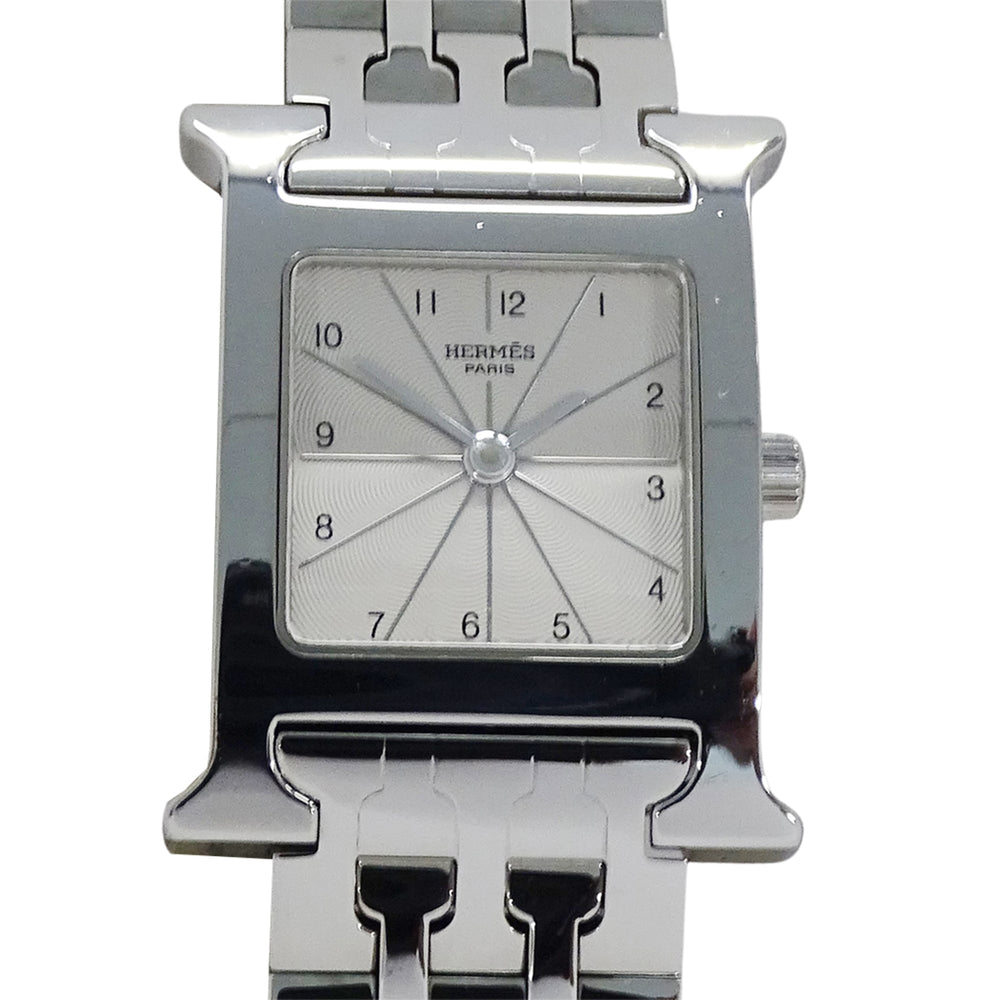 Hermes HERMES Women's Watch, Brand H-Watch, Quartz, Stainless Steel (SS), HH1.210, Silver/Ivory — Good