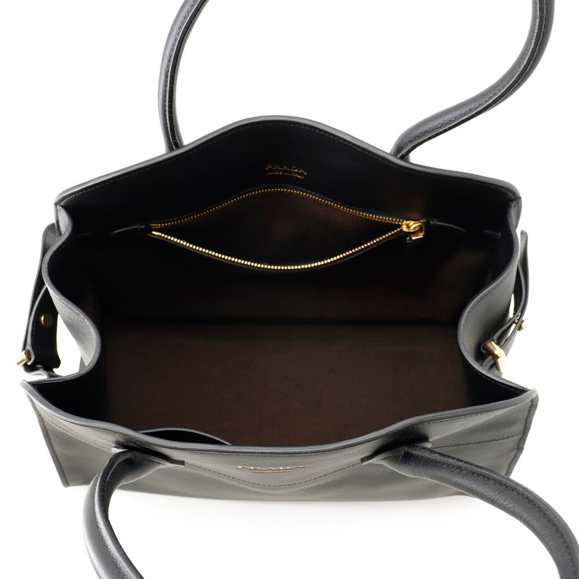 Prada tote bag, leather 1BG517, PRADA handbag, black — Like New