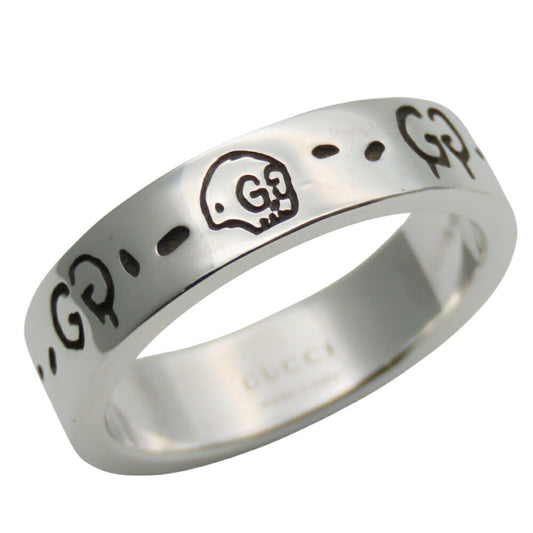 Gucci Ghost 21 Ring, 925 Sterling Silver, Approx. 7.3g, Men's, GUCCI
