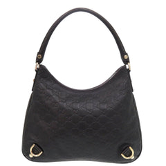 Like new Gucci Abbey Guccissima 13078 one-shoulder bag in black leather. 0282 GUCCI — Like New