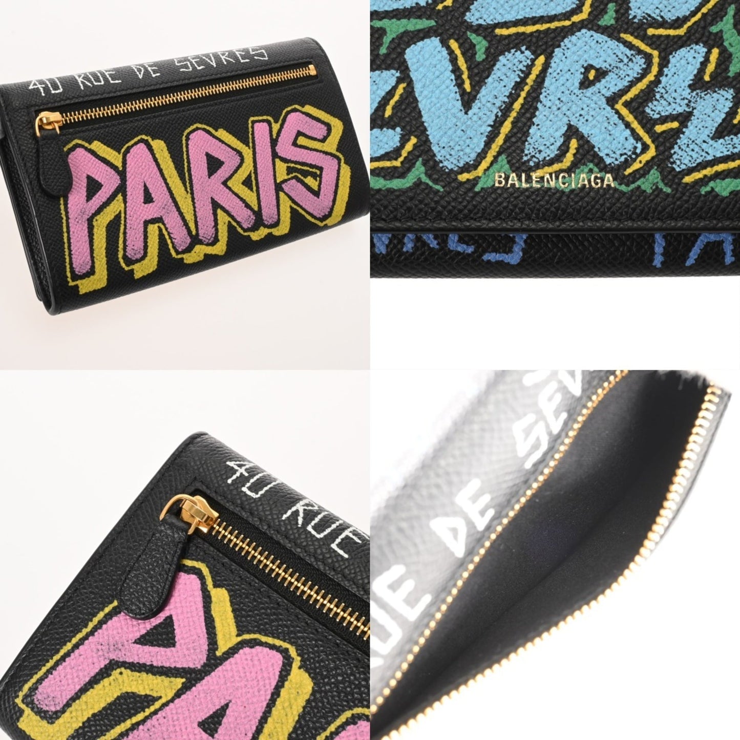 BALENCIAGA Chain Wallet Black 579309 Women's Calf Leather Shoulder Bag A Rank Pre-owned Ginzo