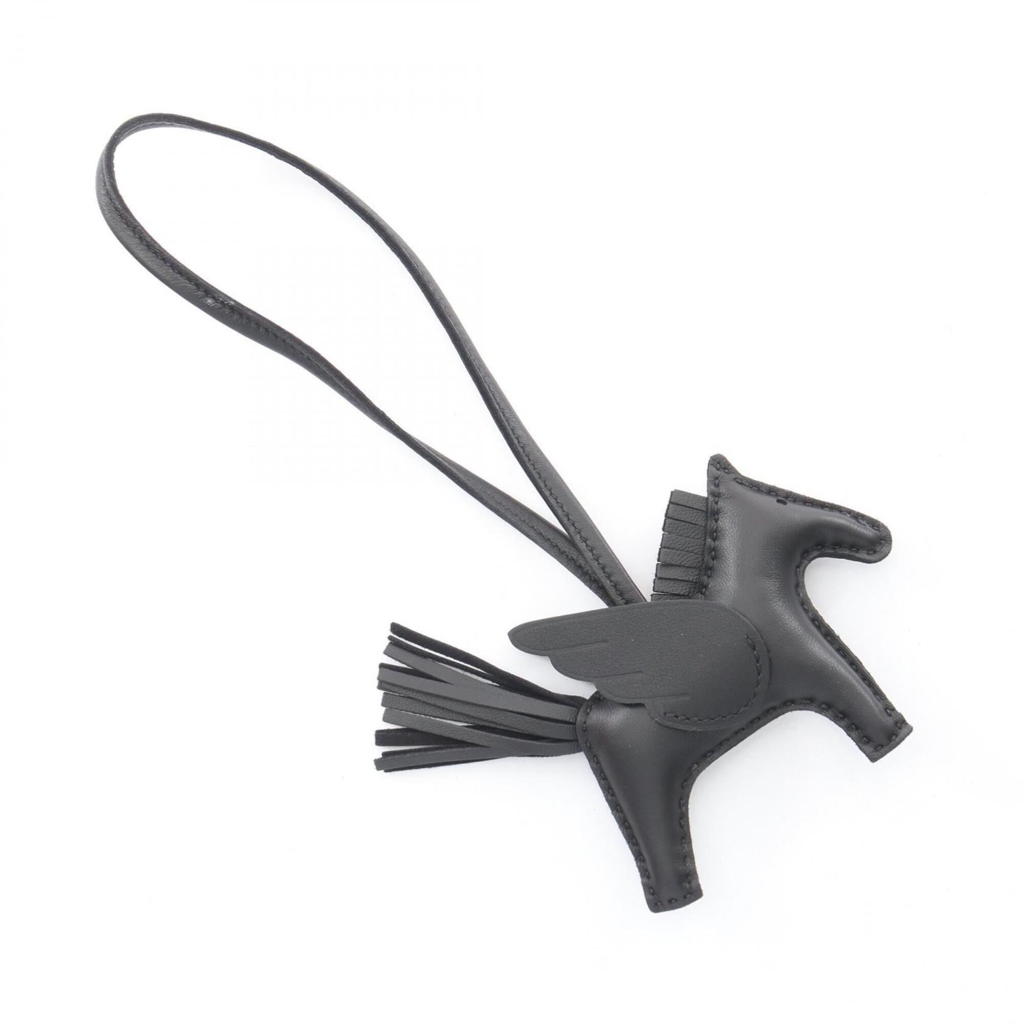 Hermes Rodeo Pegasus PM Charm Accessory, Agneau Milo Veau Swift Leather, Black, Women's — New - Store Return