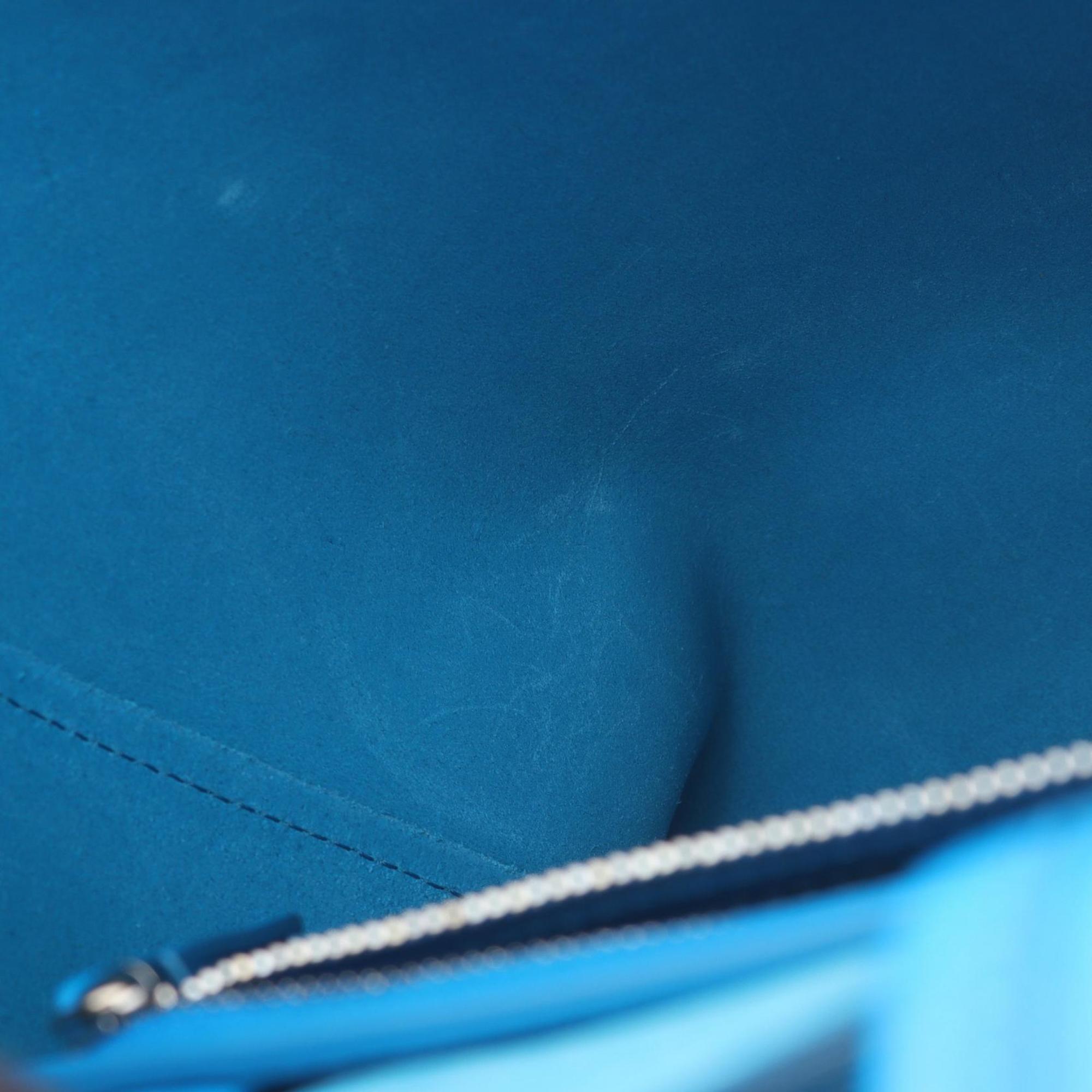 Celine Vertical Small Cabas Tote Bag, Leather, Women's, Blue