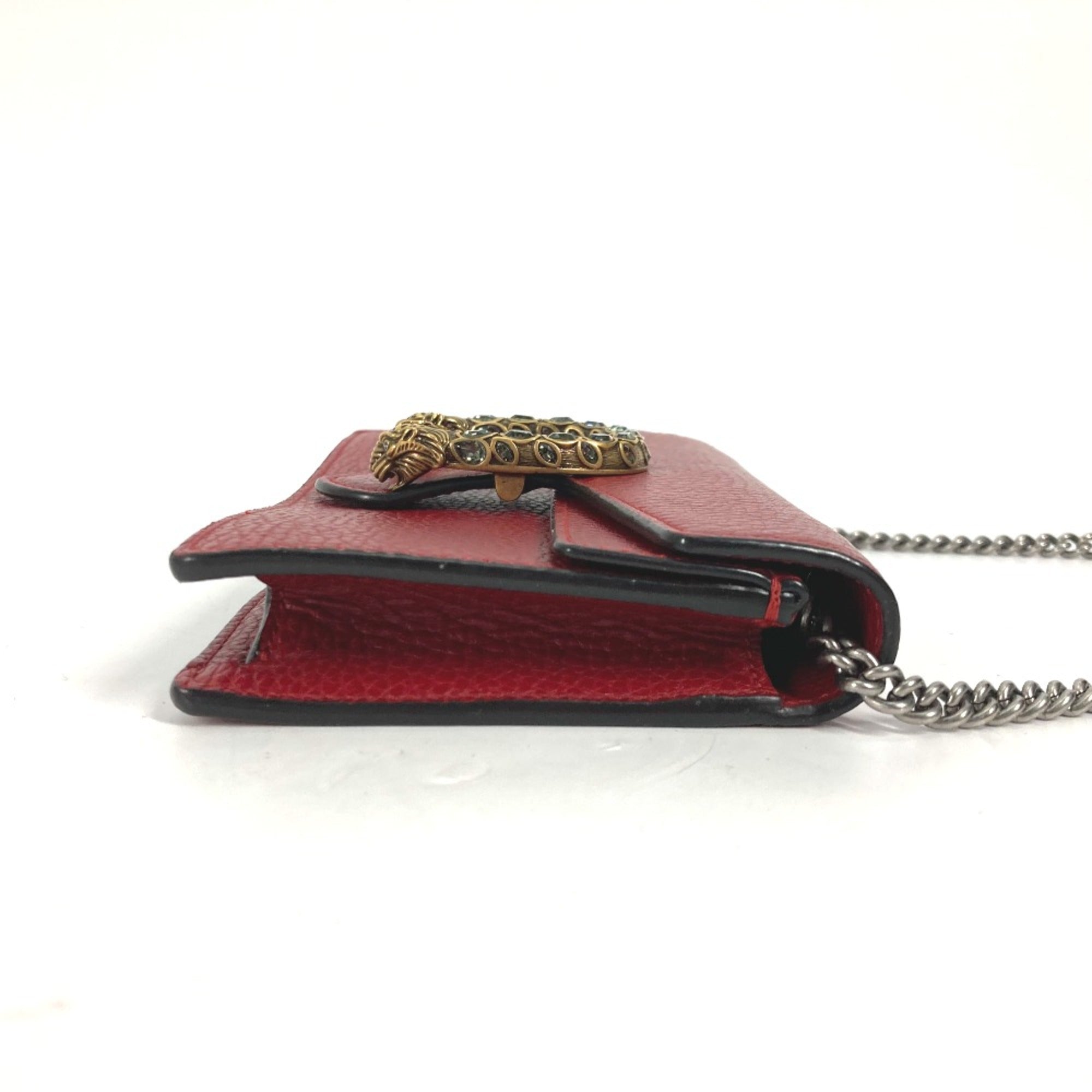 Gucci 476432 2WAY Bag Pouch Clutch Bag Chain Crossbody Shoulder Bag Red — Like New