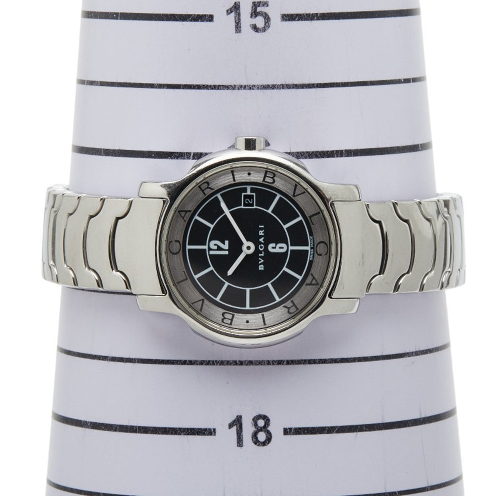 Bvlgari Solotempo ST29S Quartz Watch with Black Dial and Stainless Steel, Women's — Good