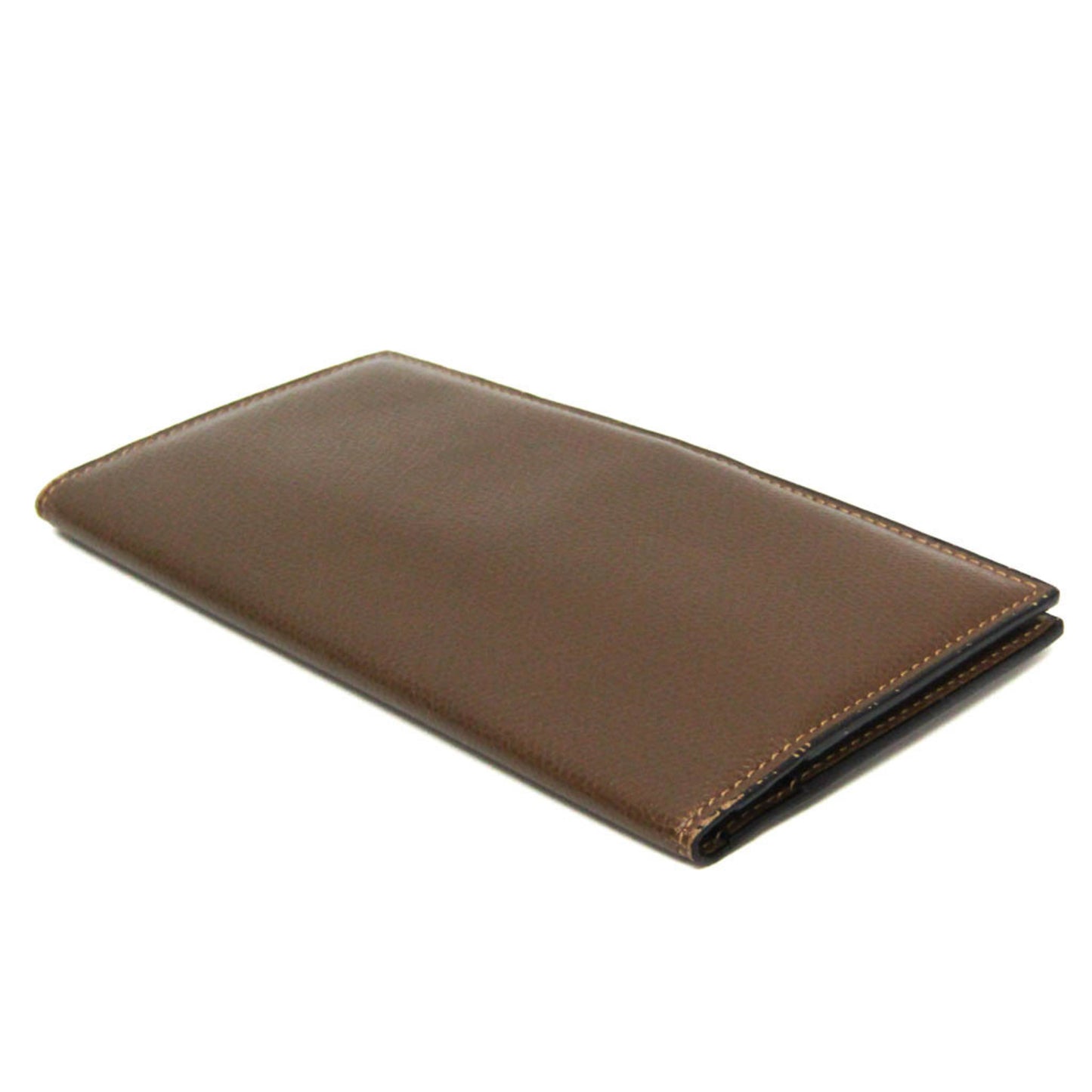 Valextra Vertical 12 Card V8L21 Men's Leather Long Bill Wallet (bi-fold) Brown
