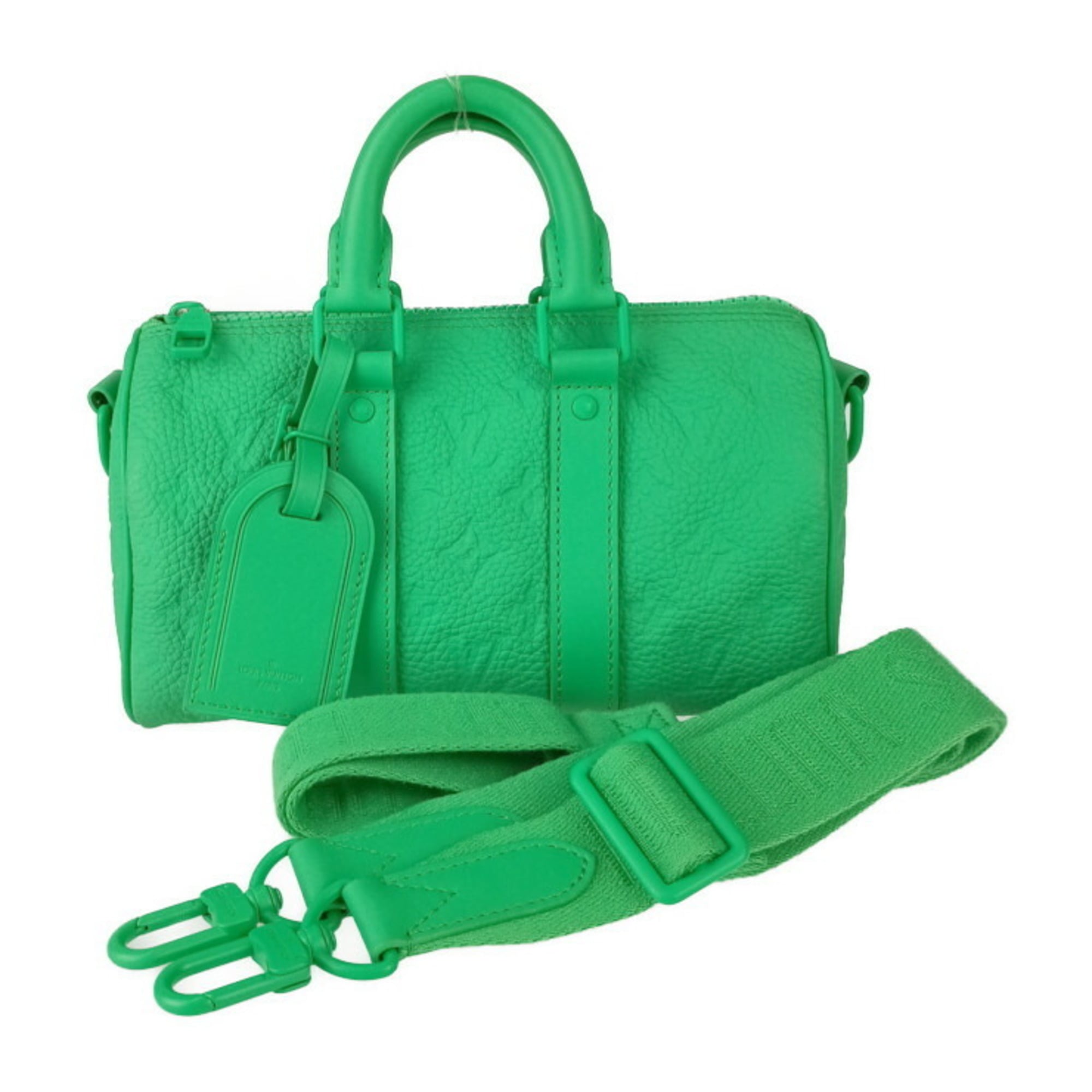 LOUIS VUITTON Louis Vuitton Handbag Keepall Bandouliere 25 M20929 MINTY GREEN Green Taurillon Monogram Leather Women's Mini Boston Shoulder Bag — Like New