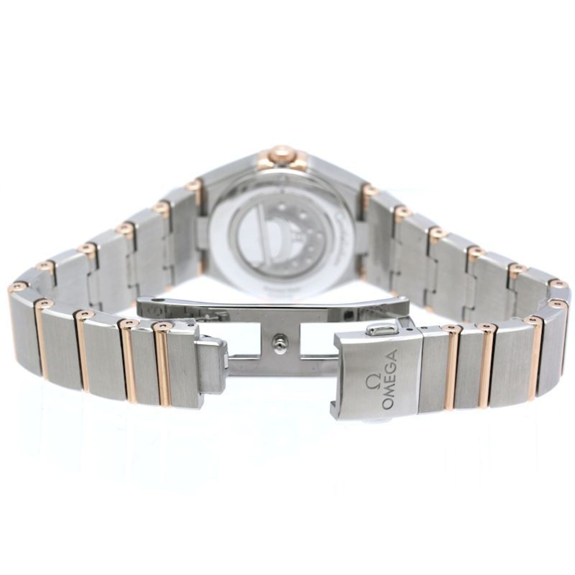 OMEGA Constellation Manhattan Diamond Bezel 131.25.25.60.52.001 Women's Watch SS x 18K Sedna Gold 40504 — Like New