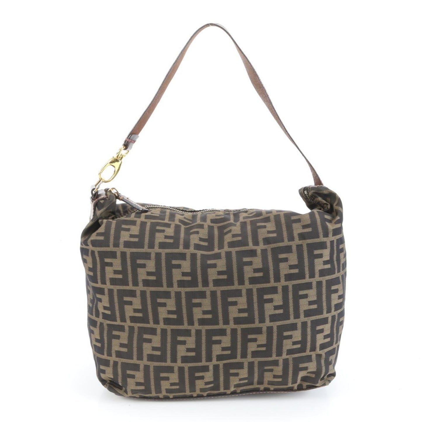 Fendi Zucca Hobo Shoulder Bag, Handbag, Brown Leather, Women's