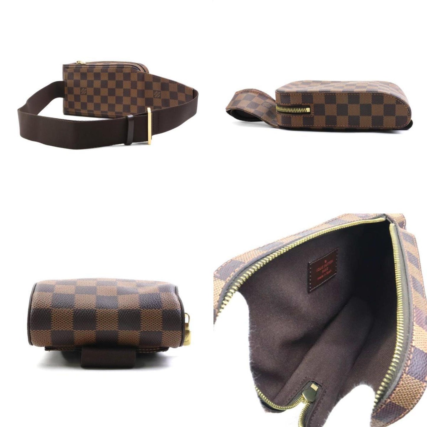 Louis Vuitton LOUIS VUITTON Body Bag Waist Damier Geronimos Canvas Brown Gold Men's N51994 e59952a