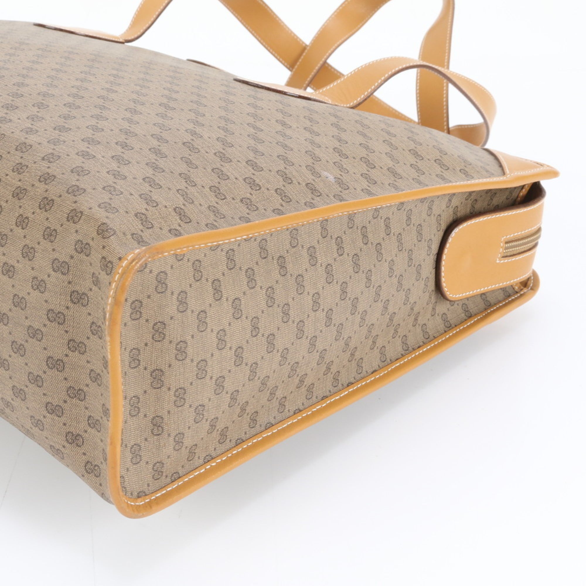 Gucci Micro GG Leather Tote Bag/Shoulder Bag, Brown, Men's