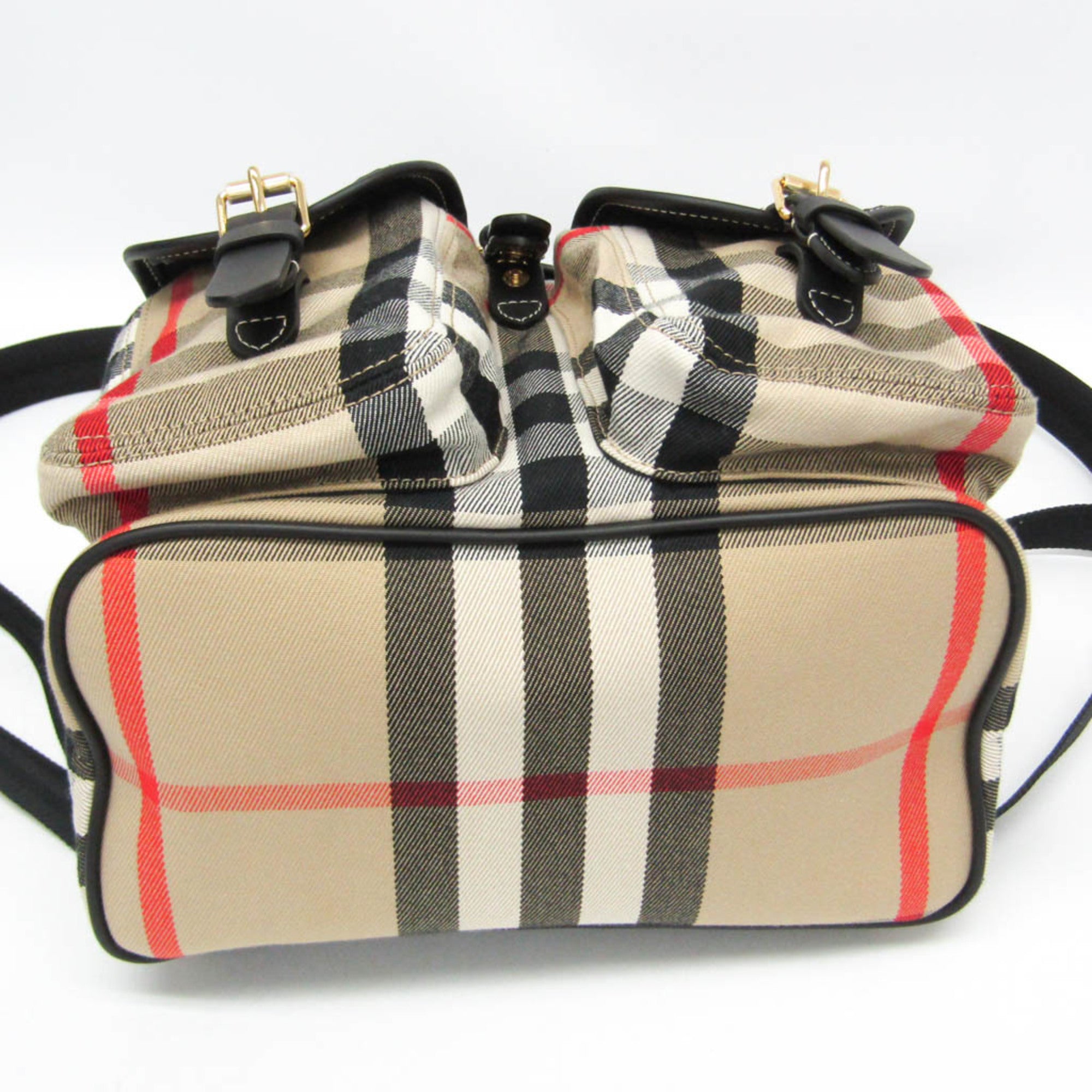 Burberry ENFILD 81231011 Women's Cotton Canvas,Leather Backpack Black,Brown — Like New
