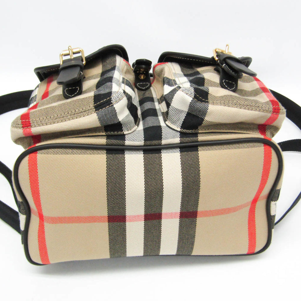 Burberry ENFILD 81231011 Women's Cotton Canvas,Leather Backpack Black,Brown — Like New