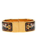 Hermes Hermès GM Emaille Rocé Horse Bangle in Gold and Multicolor Plated for Women