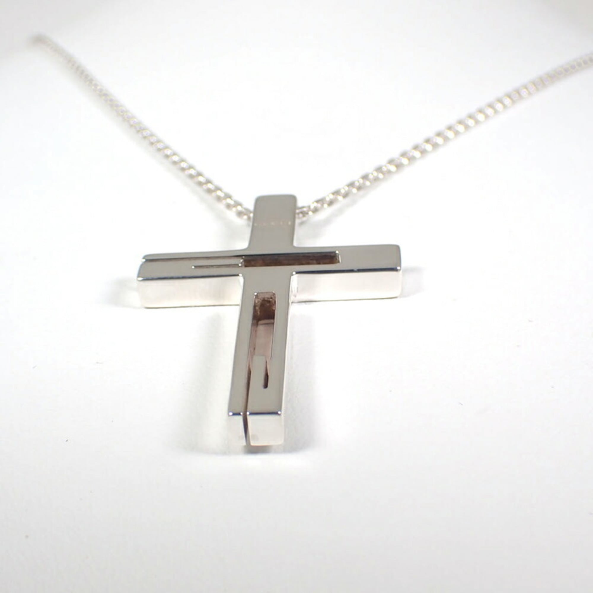 GUCCI 925 Branded G Cross Necklace Pendant