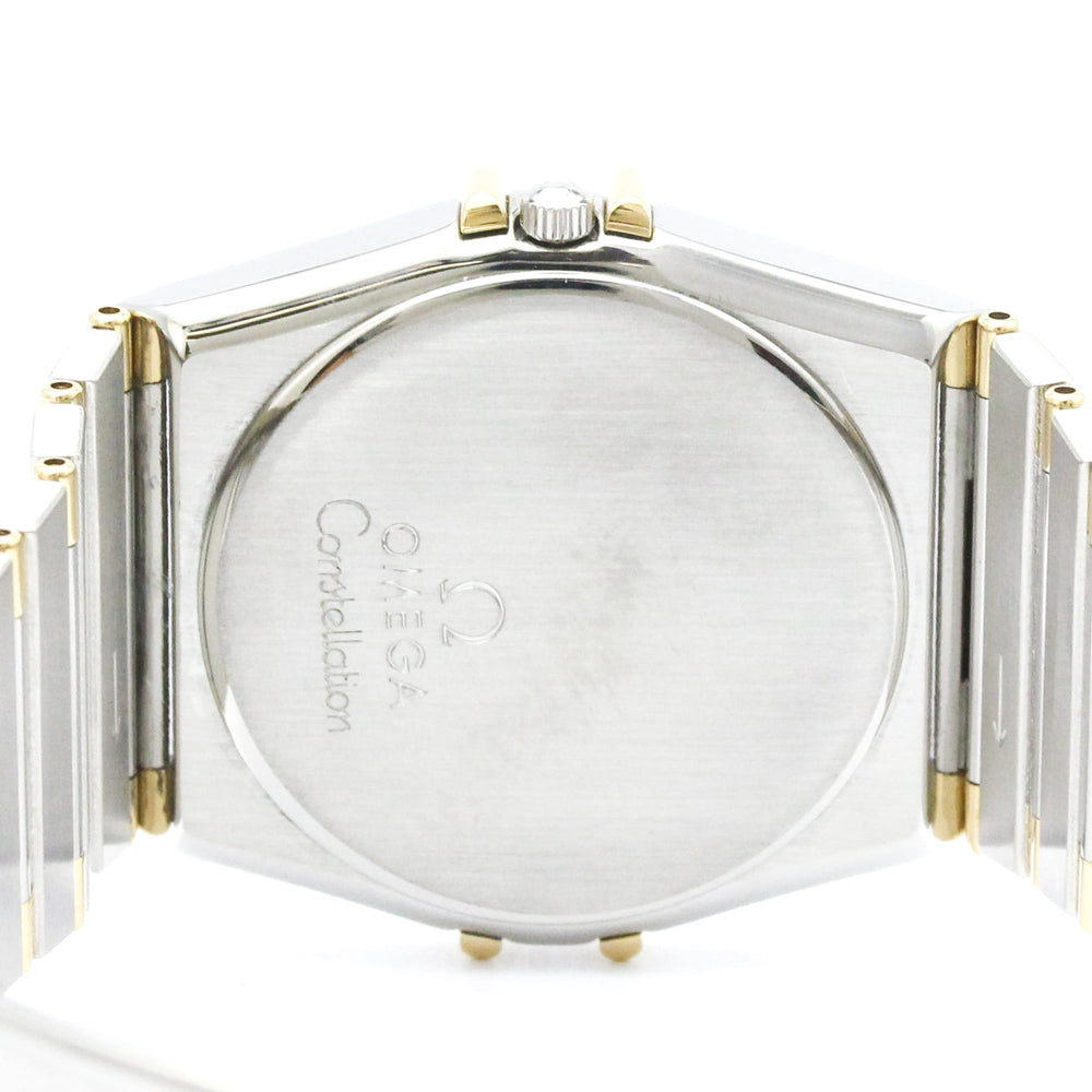 OMEGA Constellation 18K Gold Steel Quartz Mens Watch 396.1070 Polished — Very Good