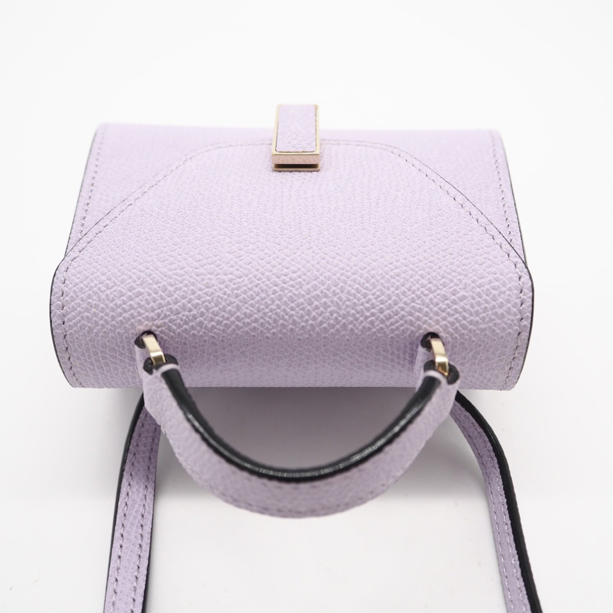 Valextra Iside Belt Mini Bag SGES0061028 Shoulder Purple Calf Leather Women's — New - Store Return
