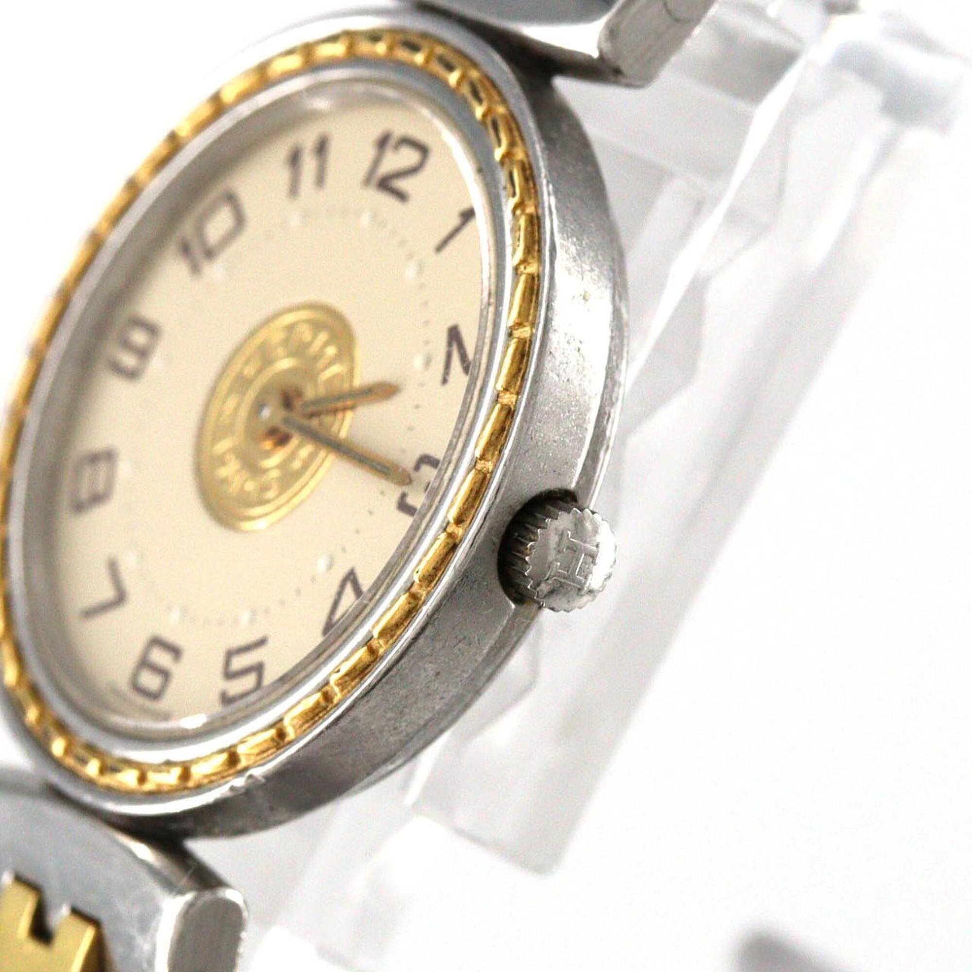 Hermes Sellier Combination SSxGP Quartz Watch — Good