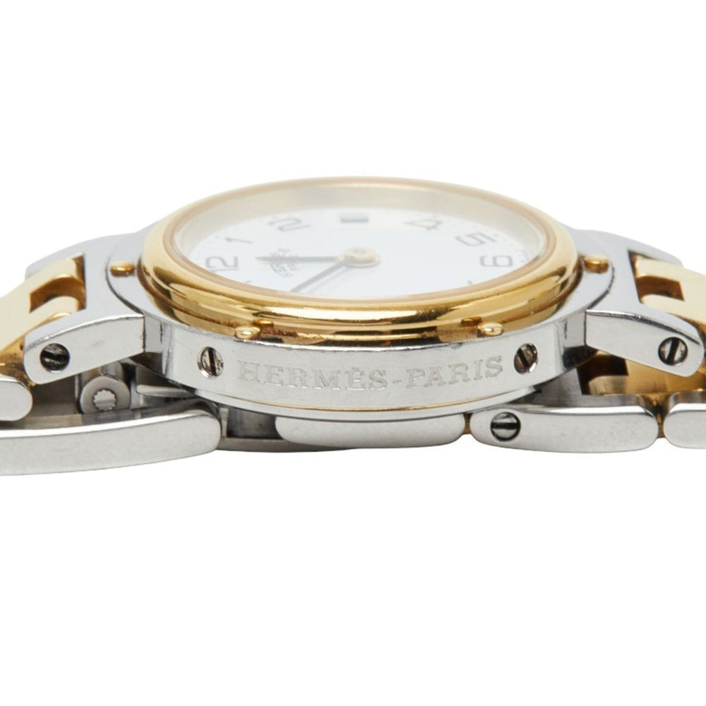 Hermes Clipper Watch CL4.220 Quartz White Dial Stainless Steel Women's HERMES — Good