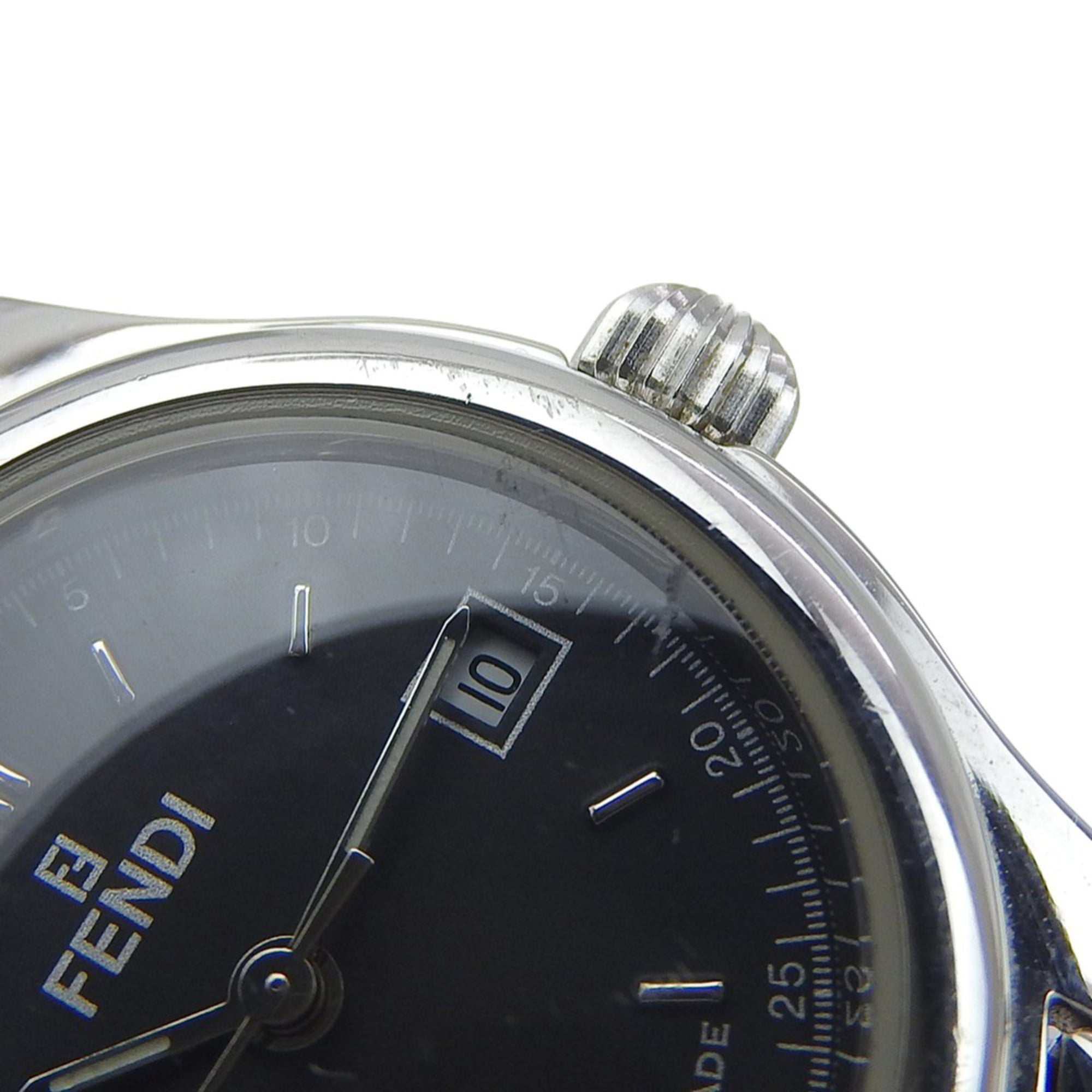 Fendi Olologi Women's Watch, 210L Stainless Steel, Quartz, Analog, Black Dial — Good