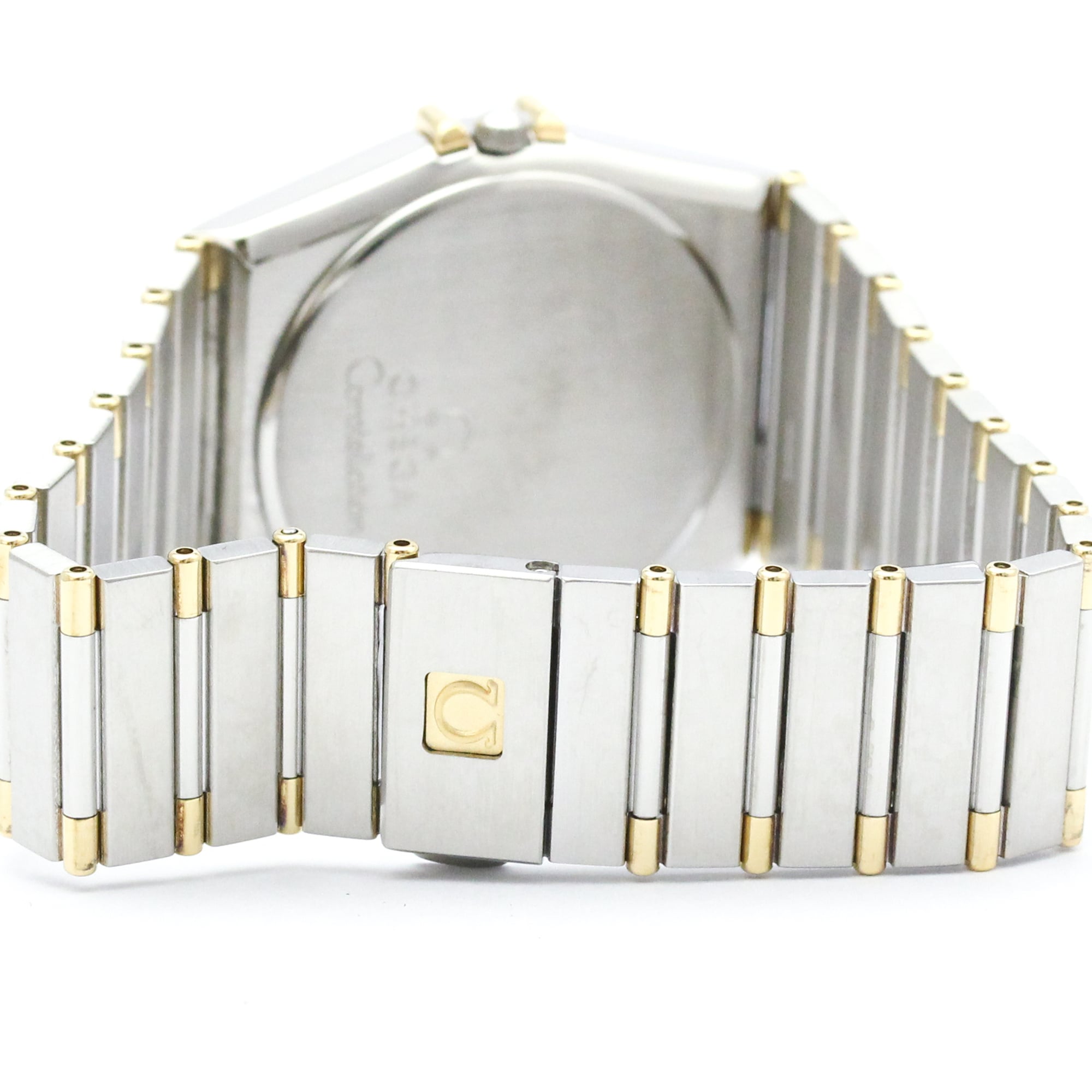 OMEGA Constellation 18K Gold Steel Quartz Mens Watch 396.1070 Polished — Very Good