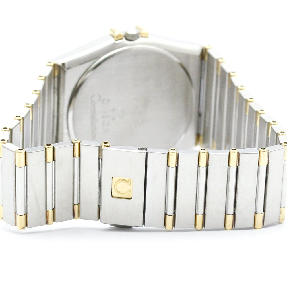 OMEGA Constellation 18K Gold Steel Quartz Mens Watch 396.1070 Polished — Very Good